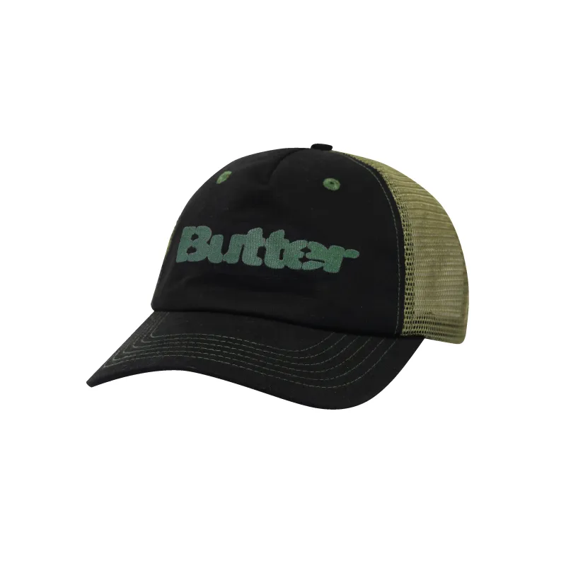 Stencil Trucker Cap, Black made by Butter