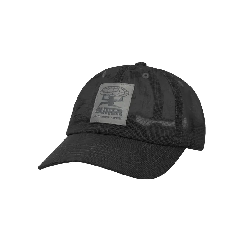 Terrain Fine Mesh 6 Panel Cap, Black made by Butter