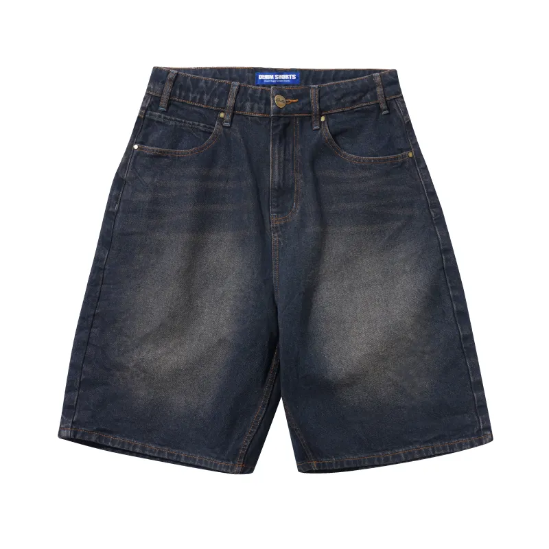 Solar Fade Denim Shorts, Tinted Dark Indigo made by Butter