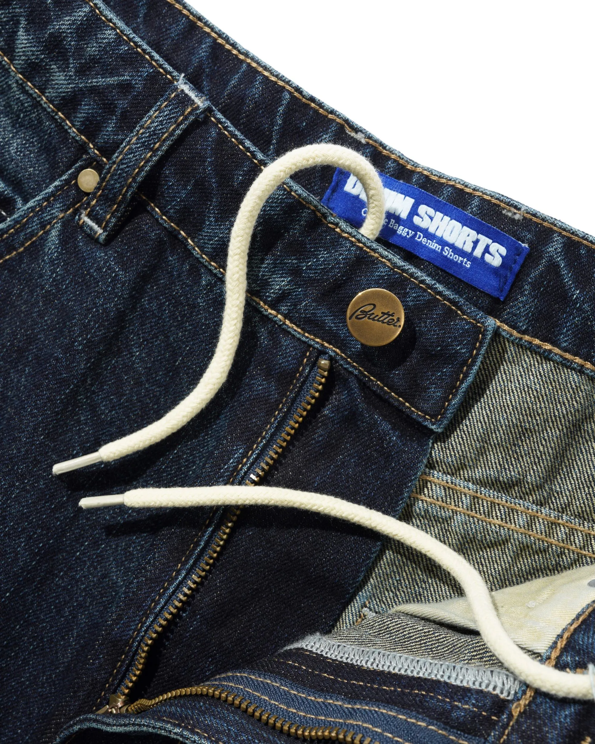 Solar Fade Denim Shorts, Blue Tint Ripple sold by Butter product image thumbnail 3