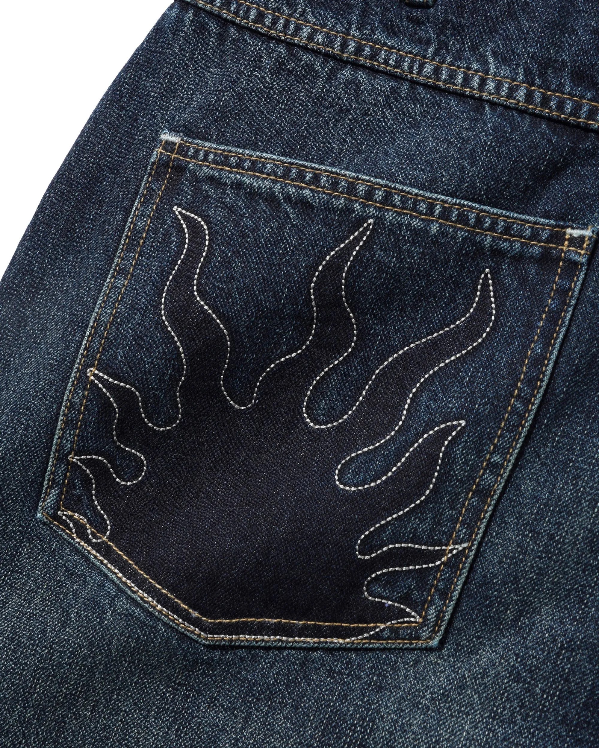 Solar Fade Denim Shorts, Blue Tint Ripple sold by Butter product image thumbnail 4