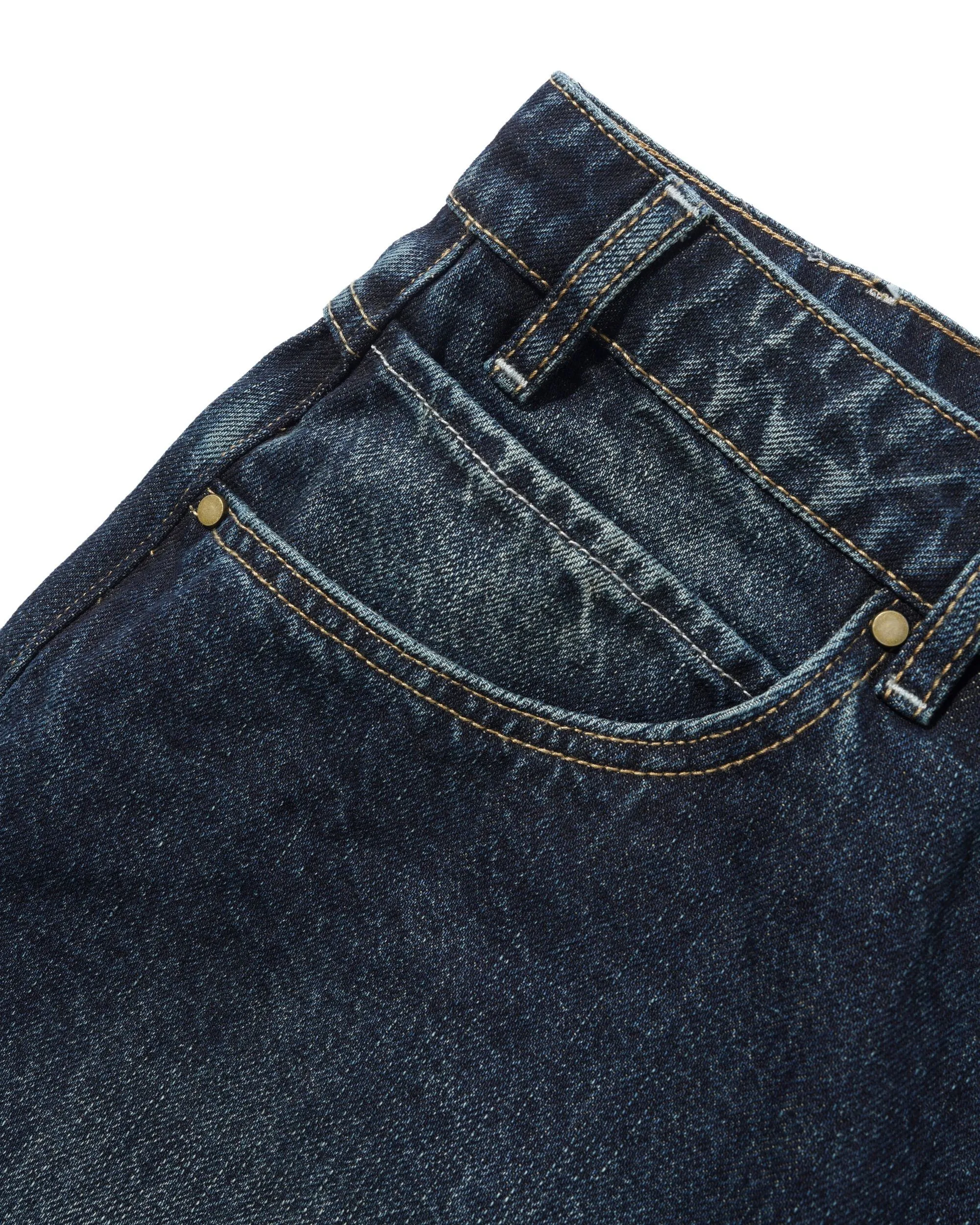 Solar Fade Denim Shorts, Blue Tint Ripple sold by Butter product image thumbnail 5