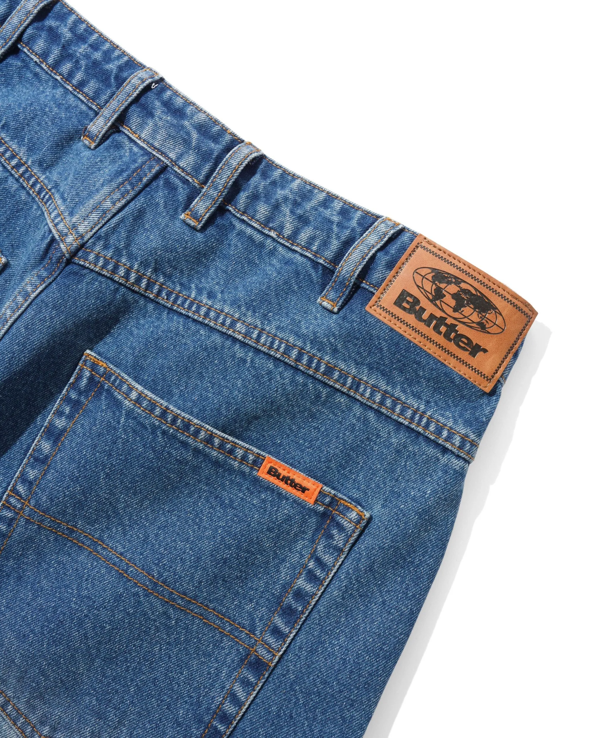Baggy Denim Shorts, Distressed Indigo sold by Butter product image thumbnail 4