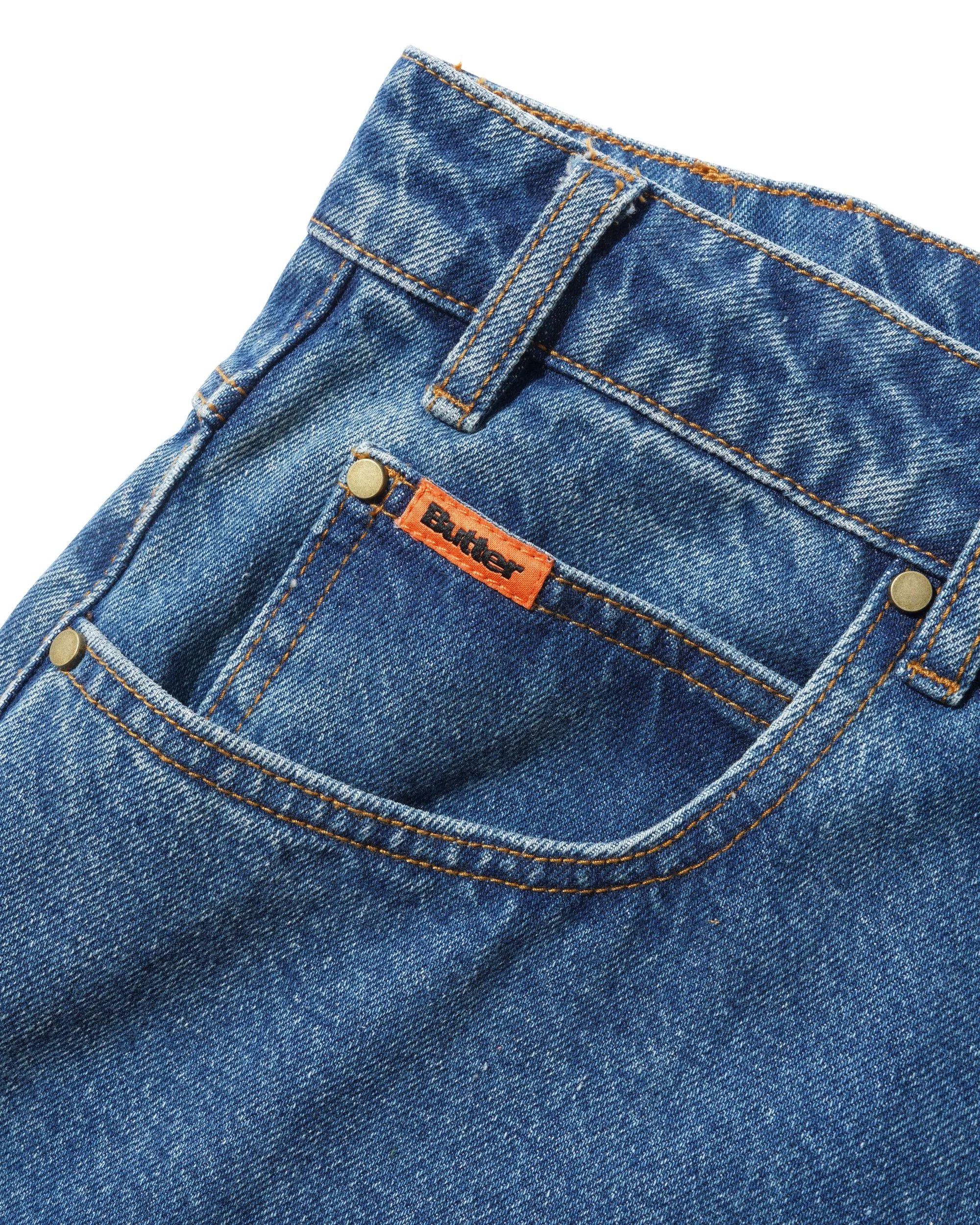 Baggy Denim Shorts, Distressed Indigo sold by Butter product image thumbnail 3