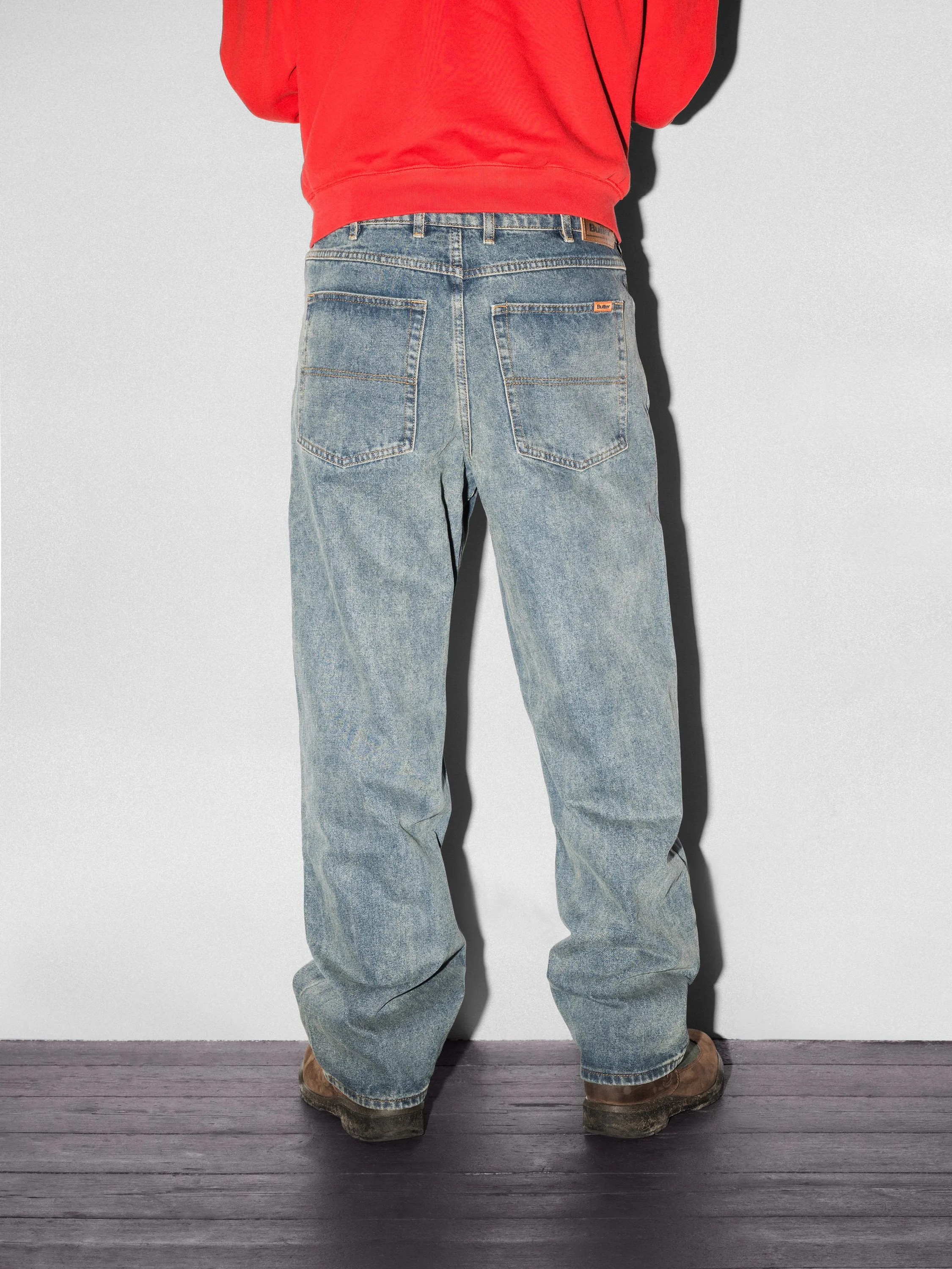 Relaxed Denim Jeans, Distressed Mid Blue sold by Butter product image thumbnail 5