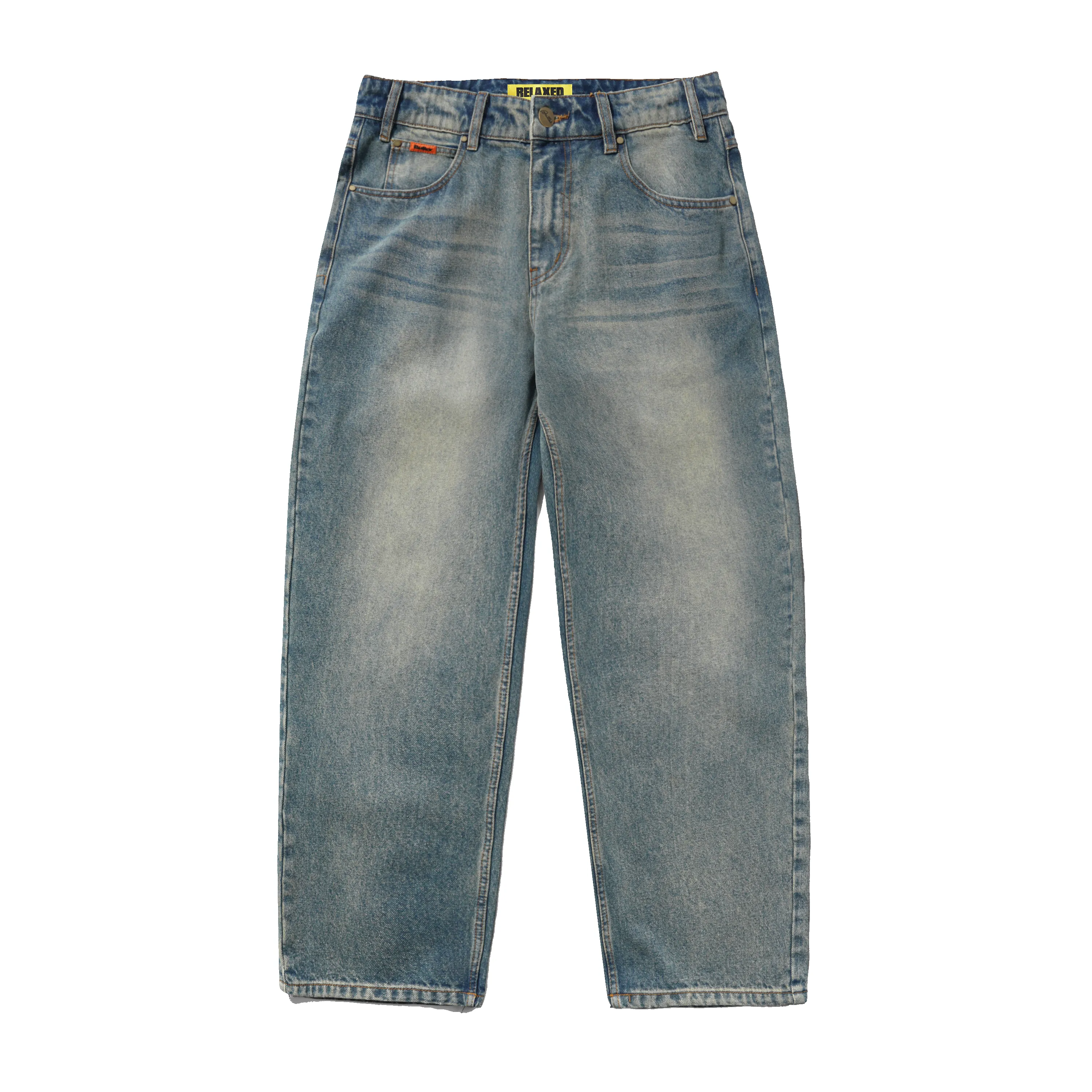 Relaxed Denim Jeans, Distressed Mid Blue sold by Butter