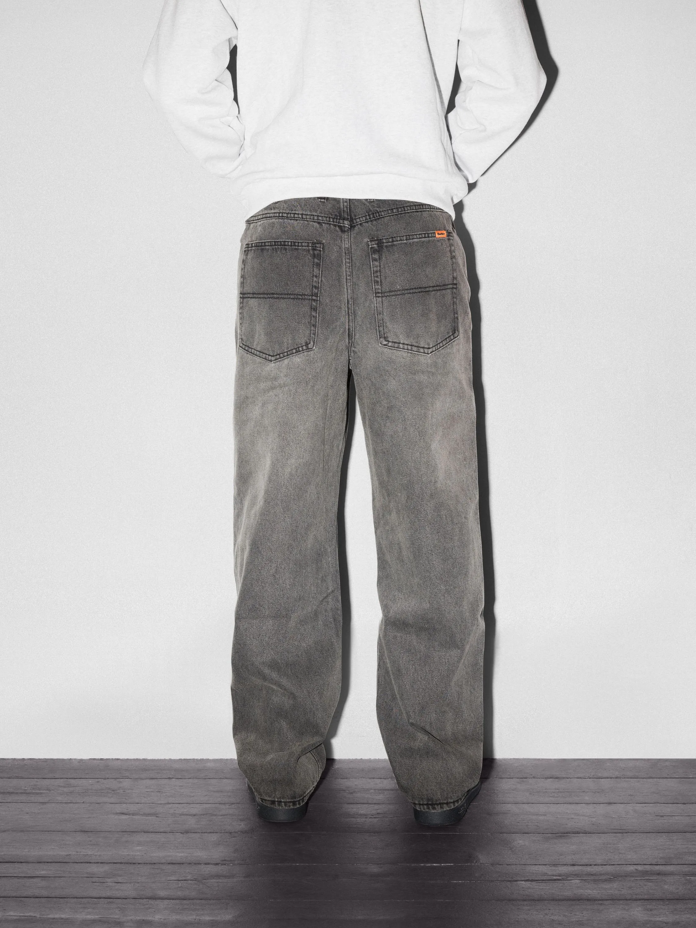 Relaxed Denim Jeans, Faded Black sold by Butter product image thumbnail 5