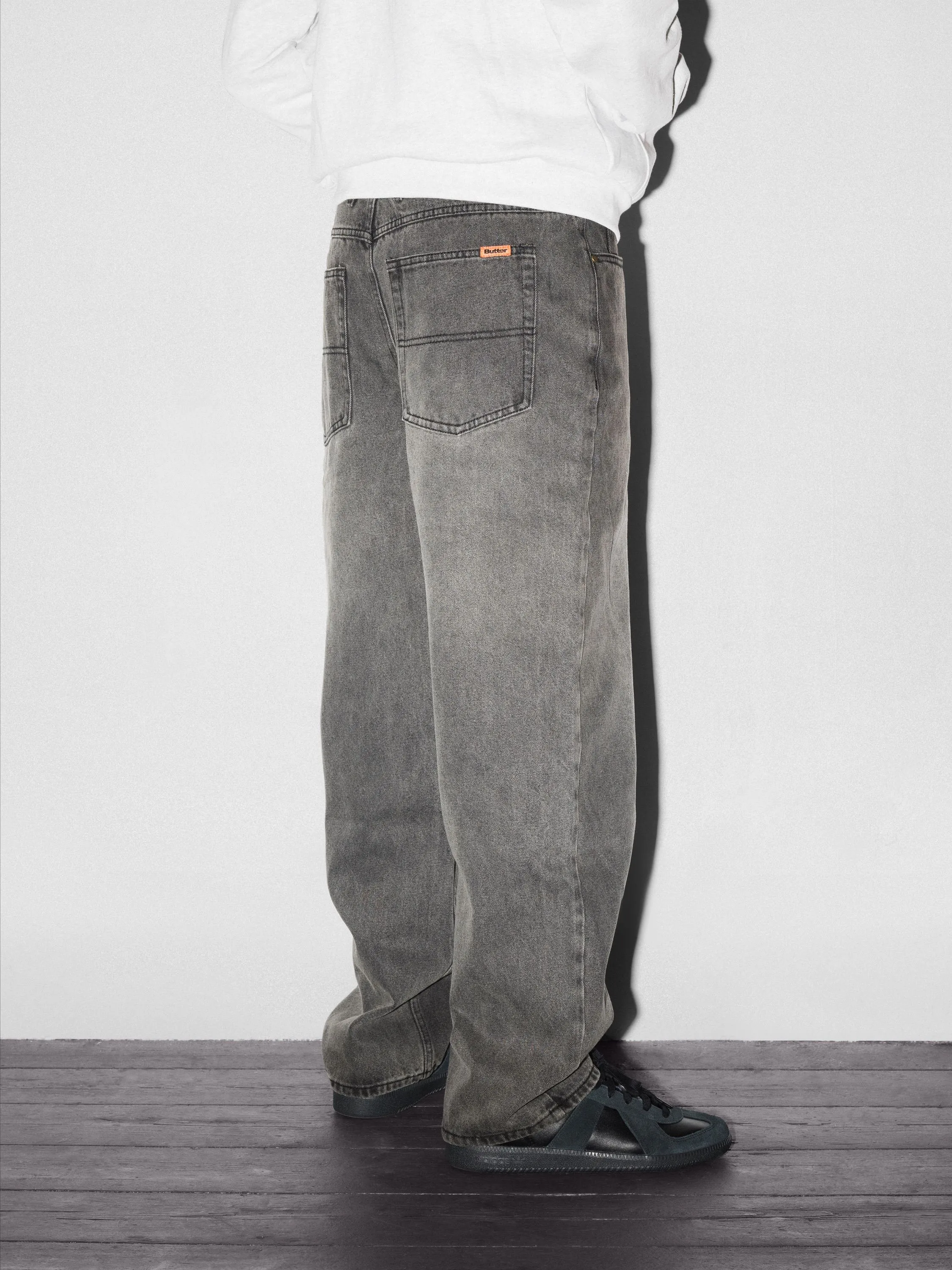 Relaxed Denim Jeans, Faded Black sold by Butter product image thumbnail 4