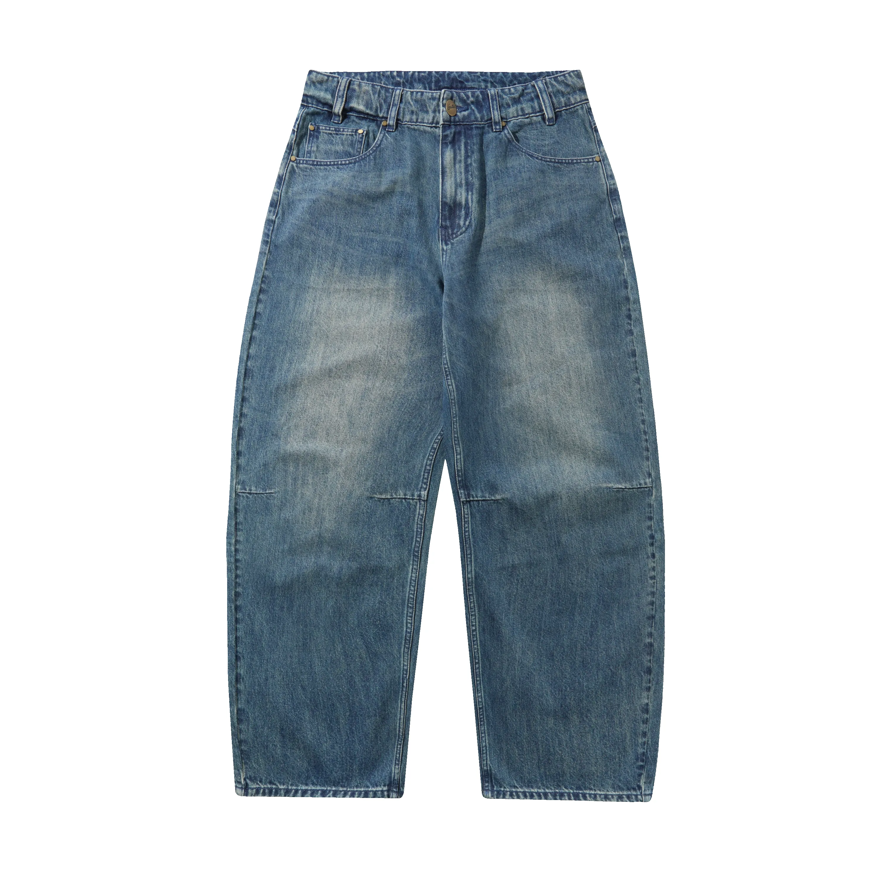 Wide Cut Denim Jeans, Faded Work Blue sold by Butter