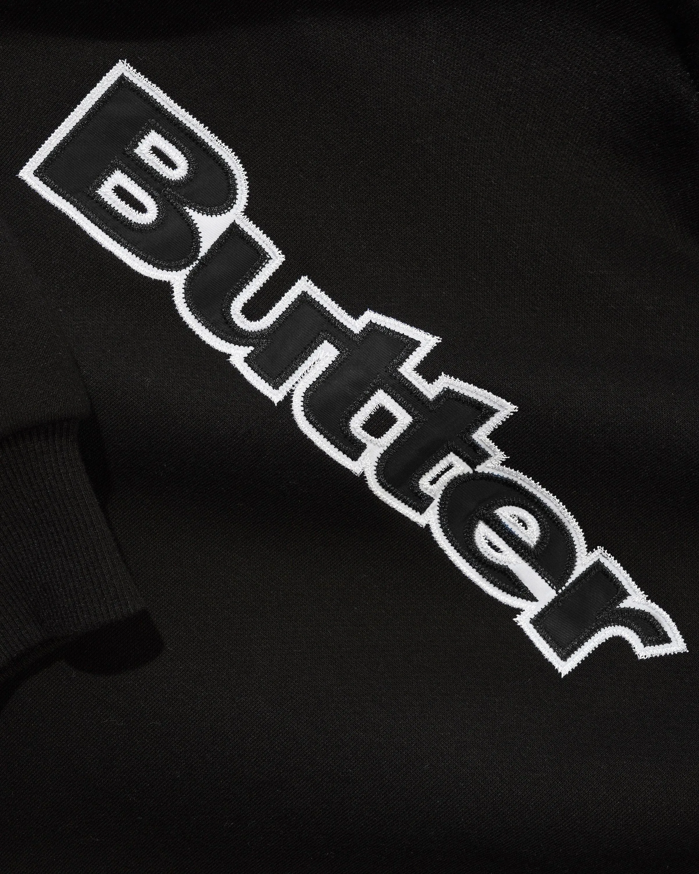 Satin Applique Logo Crewneck, Black sold by Butter product image thumbnail 2
