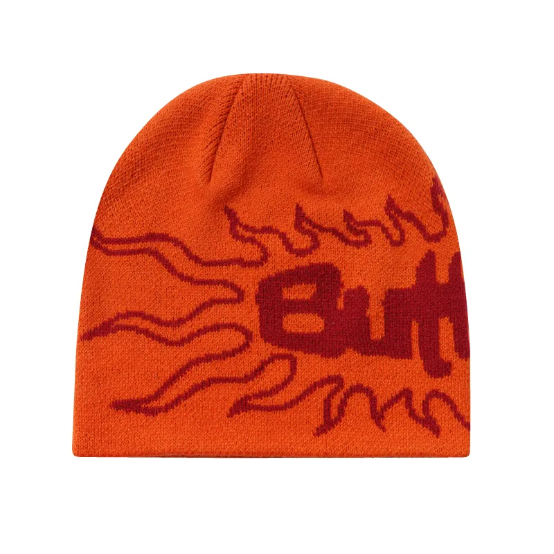 Solar Skully Beanie, Orange made by Butter