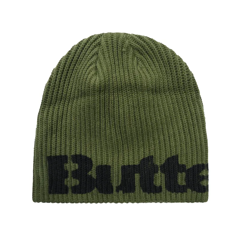 Stencil Skully Beanie, Army made by Butter