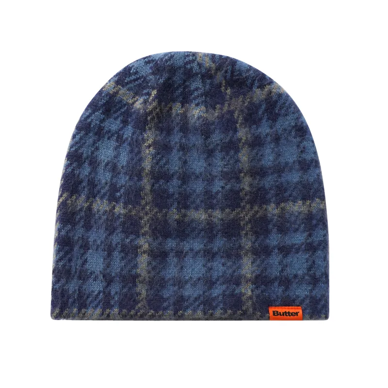 Mohair Skully Beanie, Plaid made by Butter