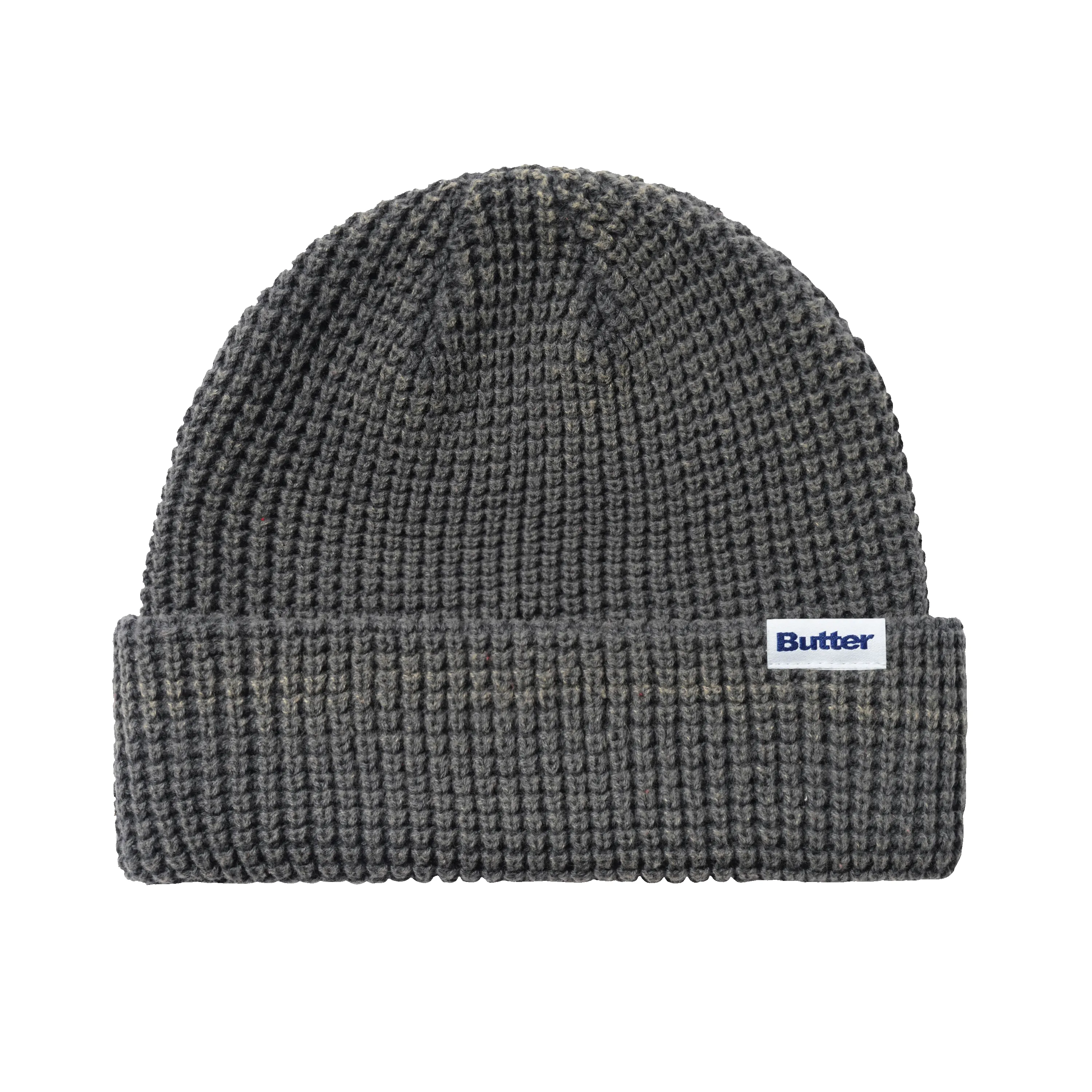 Distress Waffle Beanie, Grey sold by Butter