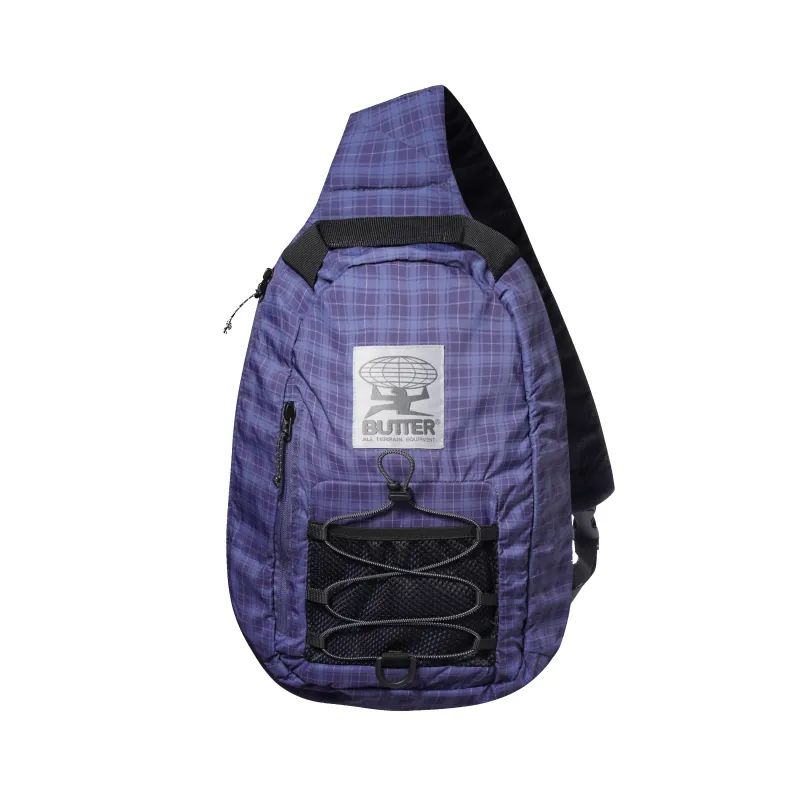 Express Shoulder Bag, Navy Plaid made by Butter