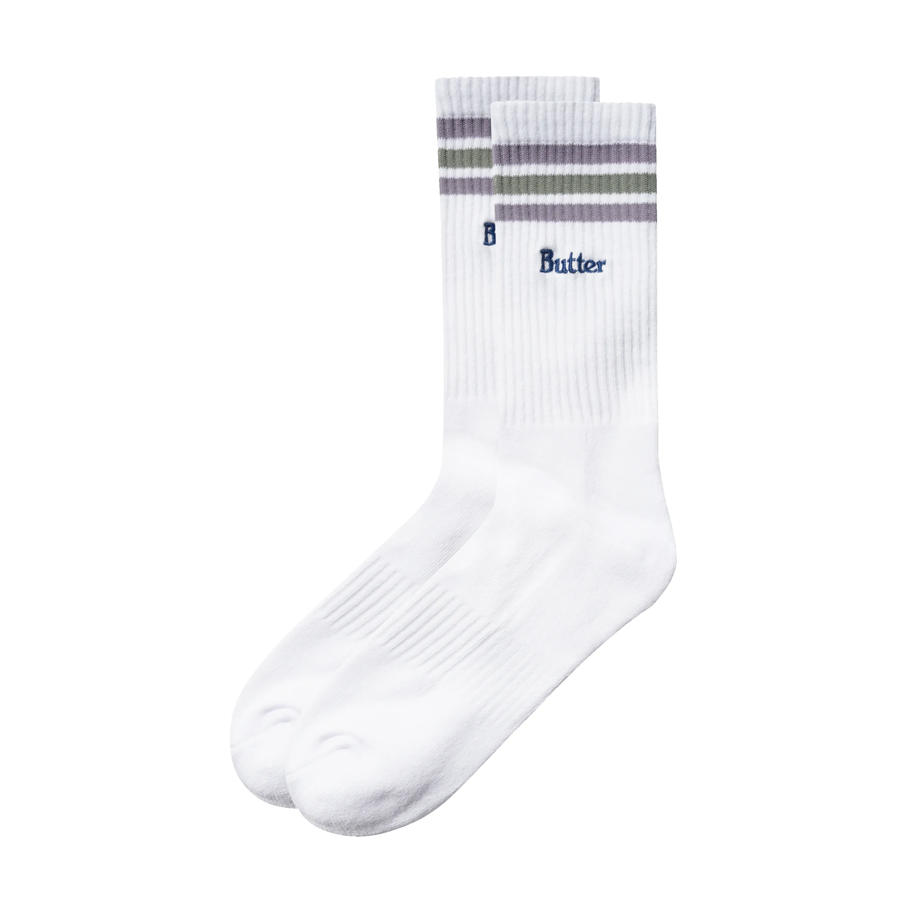 Stripe Socks, White sold by Butter