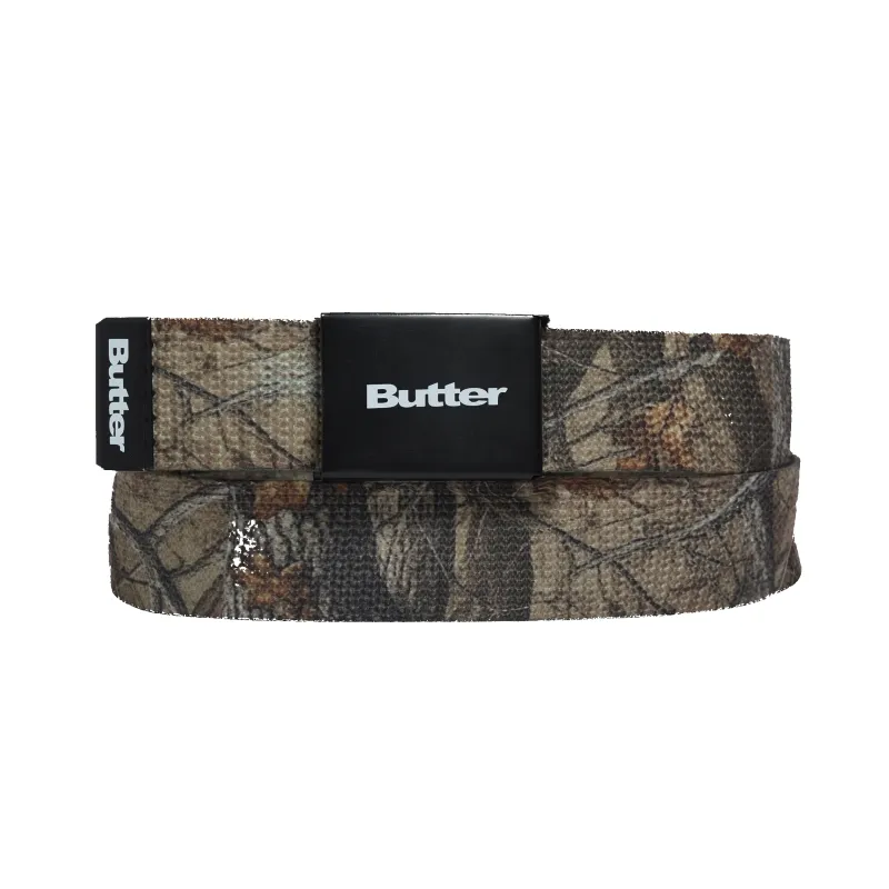 Logo Woven Belt, Forest Camo made by Butter