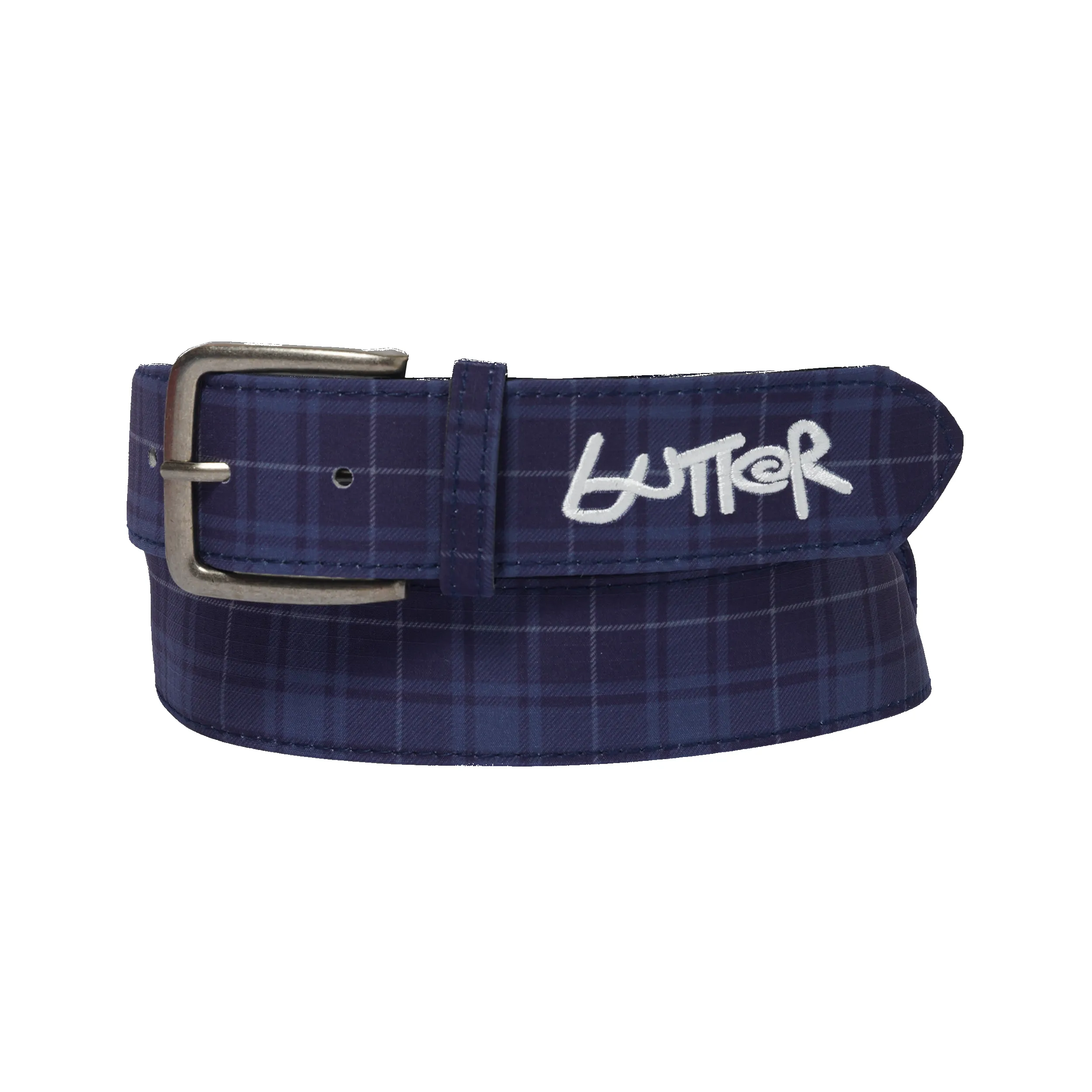 Plaid Belt, Navy sold by Butter
