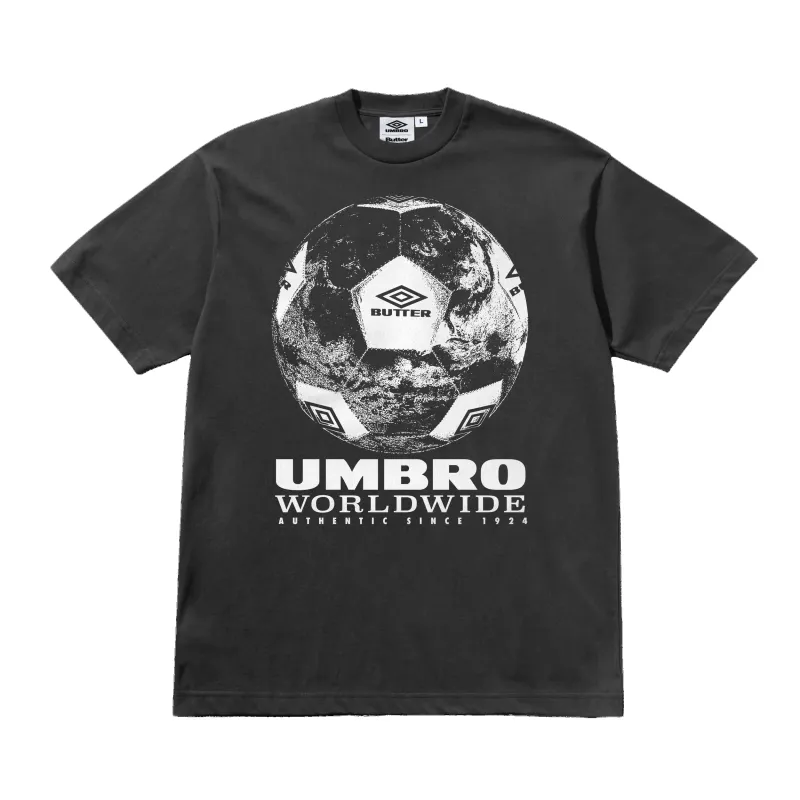 World Game Tee, Washed Black made by Butter