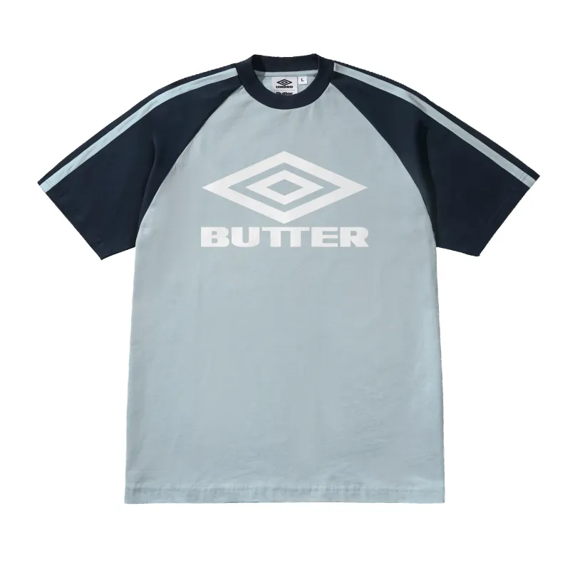 Diamond Logo Raglan Tee, Slate / Navy made by Butter