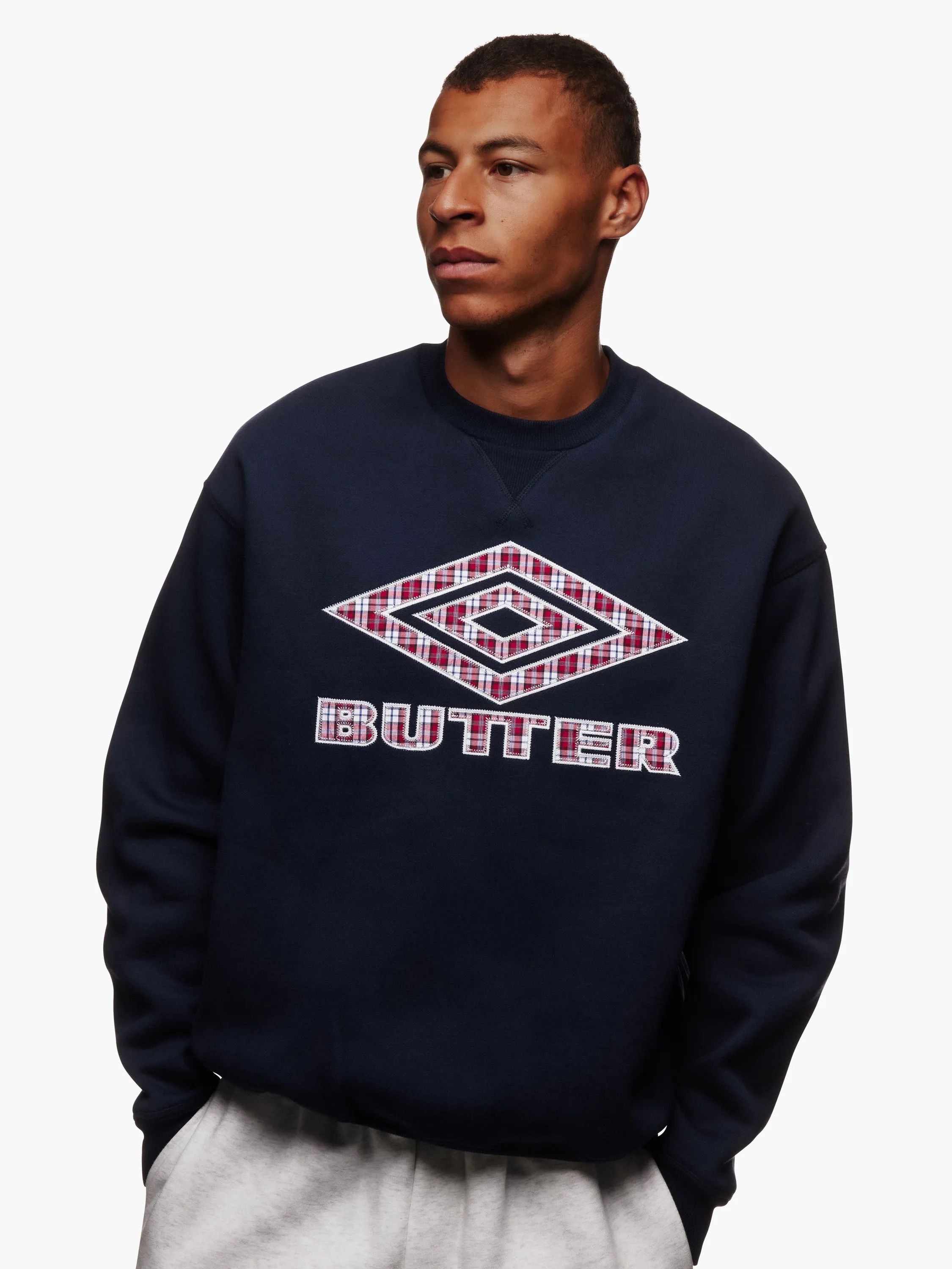 Diamond Applique Crewneck, Ash sold by Butter product image thumbnail 4