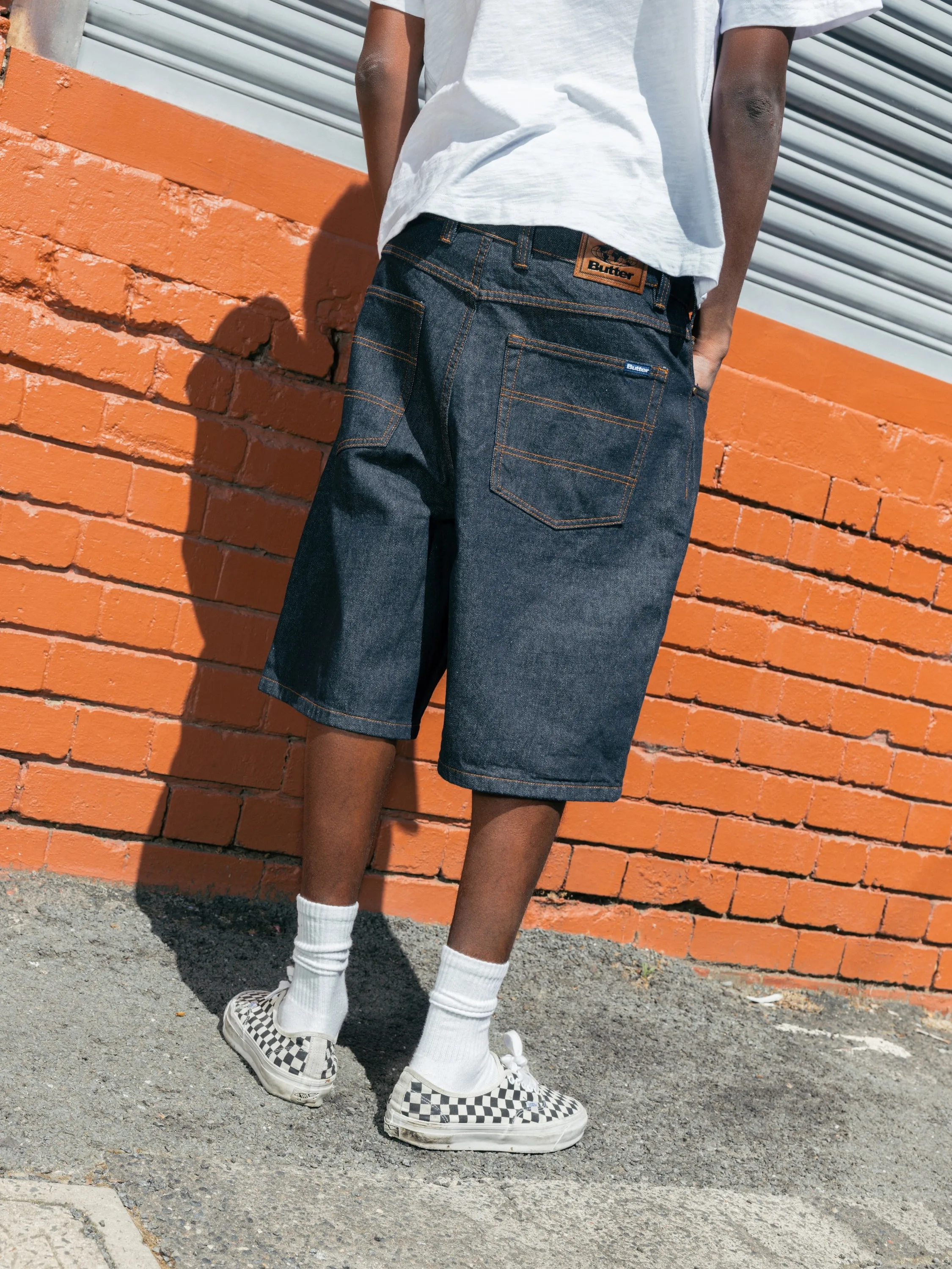 Baggy Denim Shorts, Raw Indigo sold by Butter product image thumbnail 4