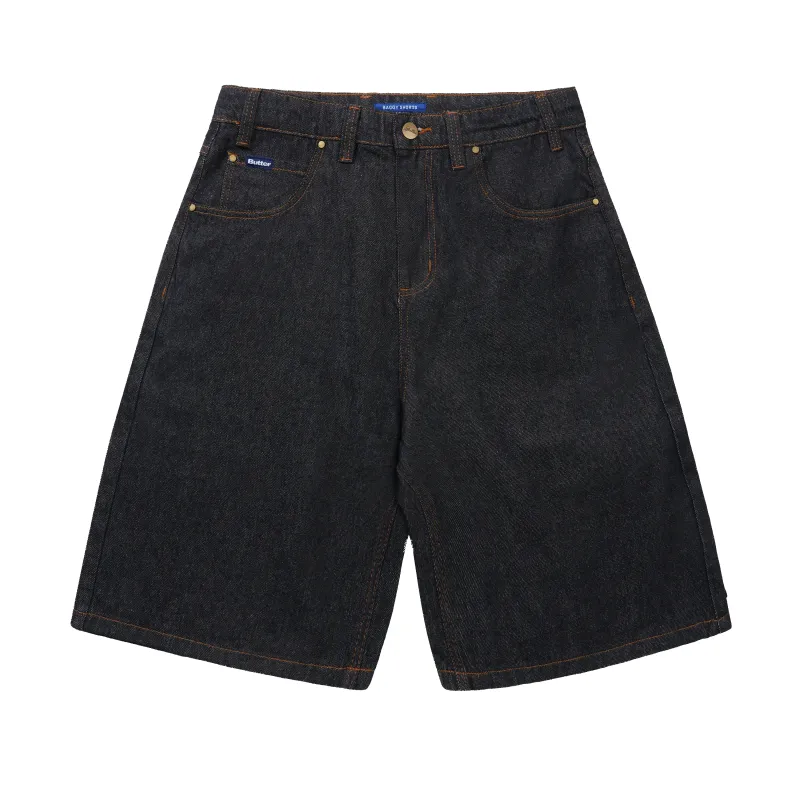 Baggy Denim Shorts, Raw Indigo made by Butter
