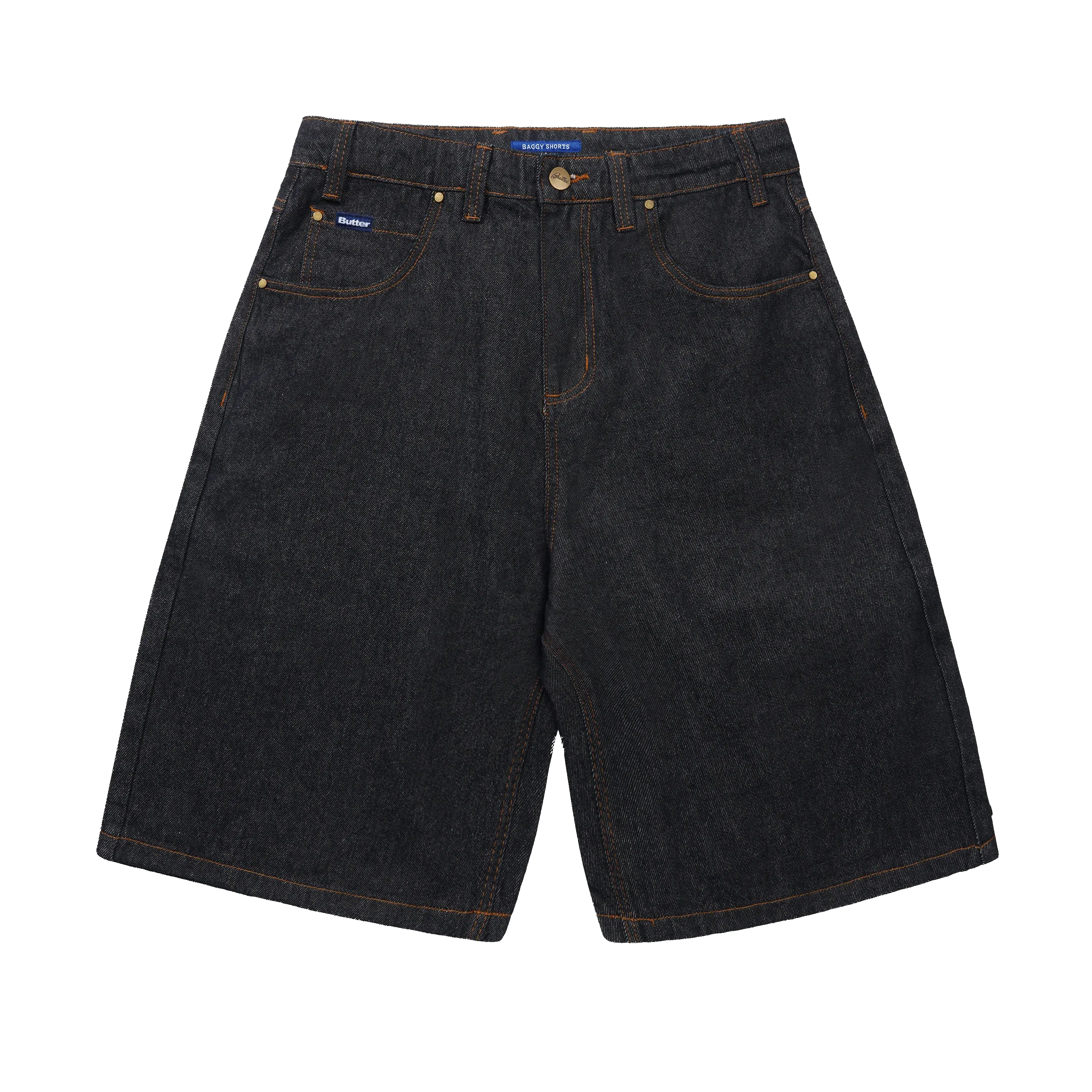 Baggy Denim Shorts, Raw Indigo sold by Butter