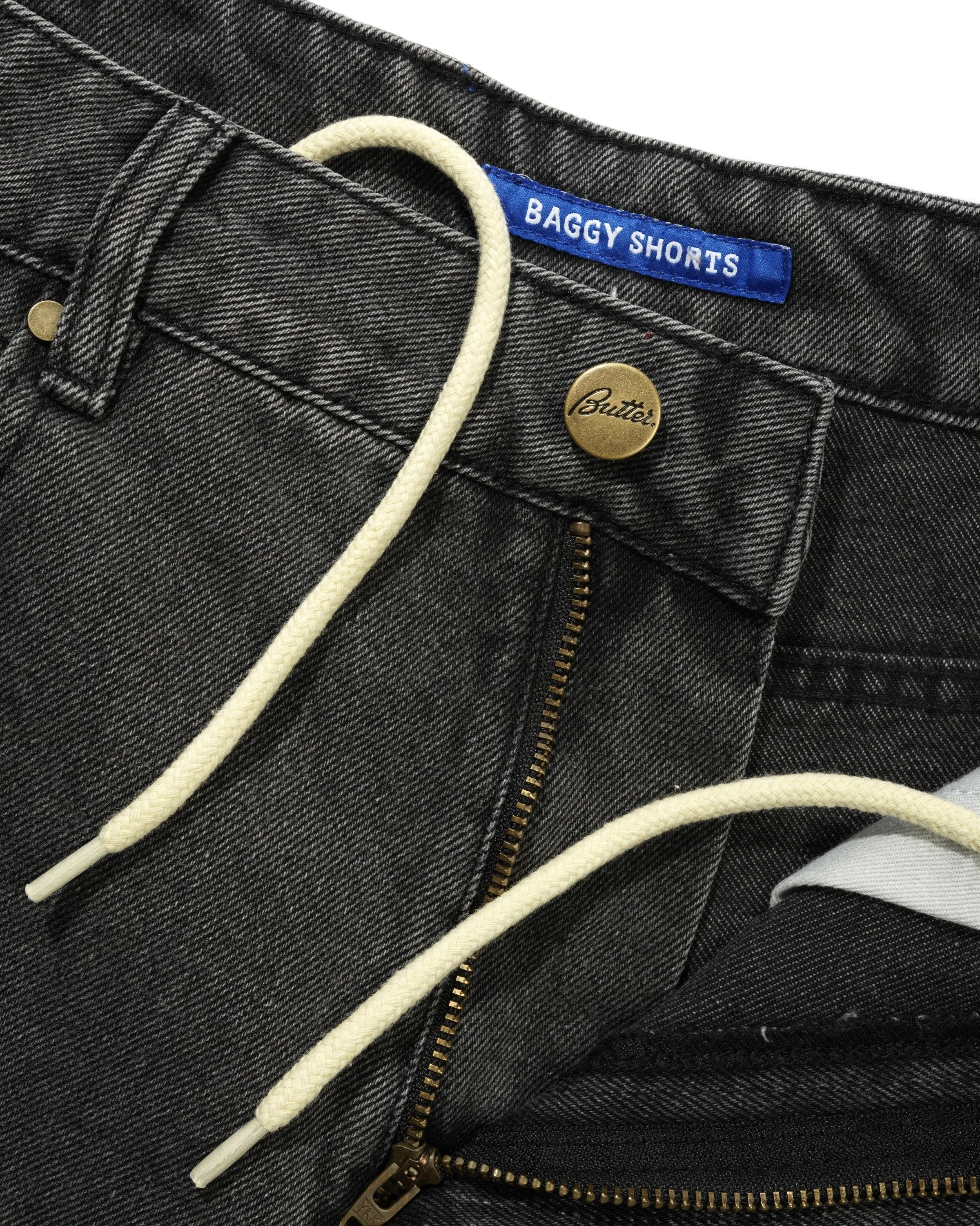 Baggy Denim Shorts, Faded Black sold by Butter product image thumbnail 3