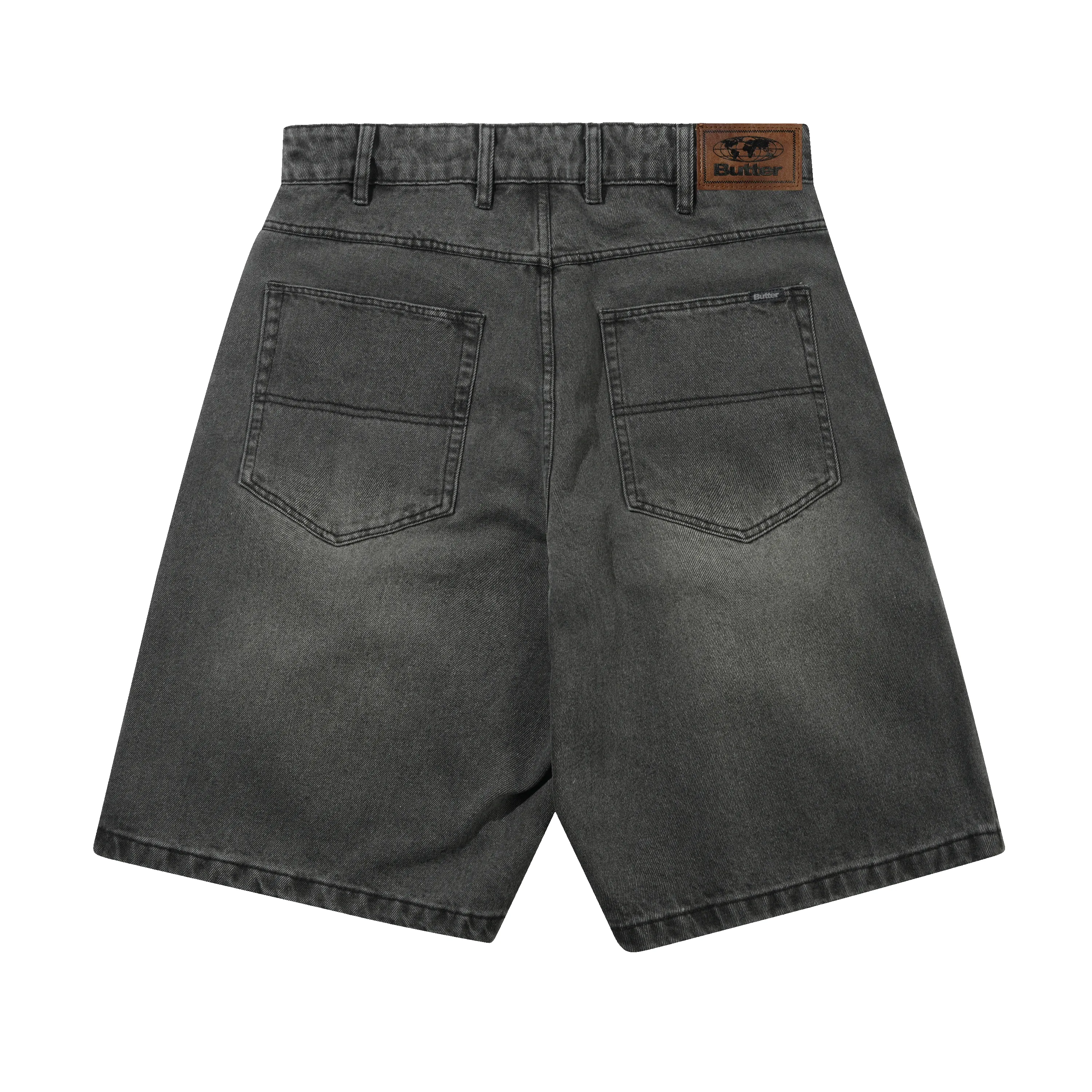 Baggy Denim Shorts, Faded Black sold by Butter product image thumbnail 2