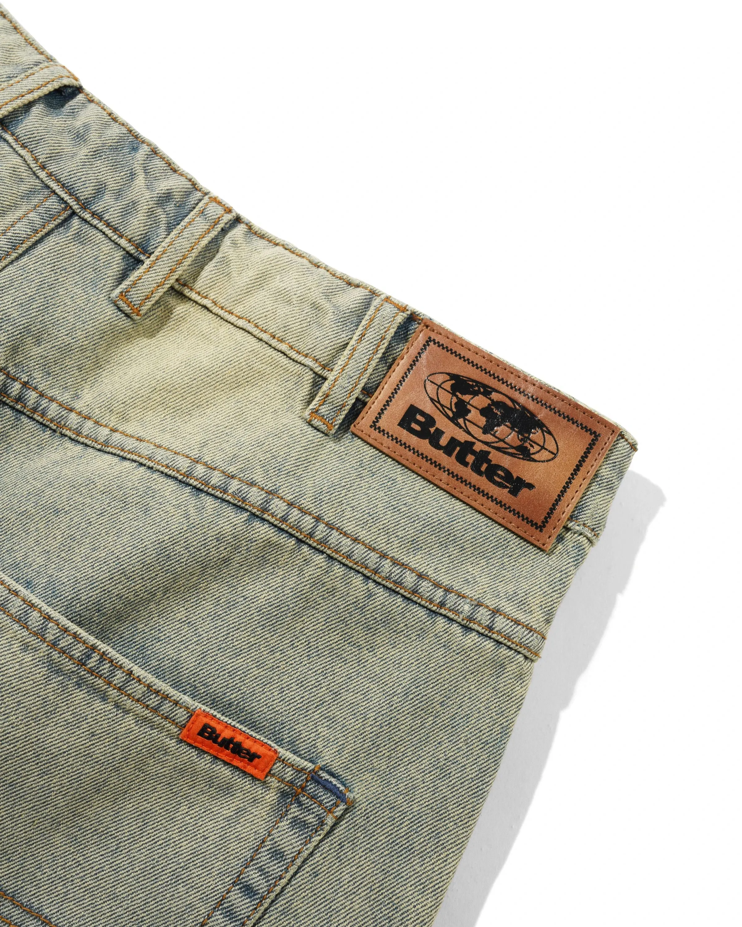 Baggy Denim Shorts, Distressed Light Blue sold by Butter product image thumbnail 3