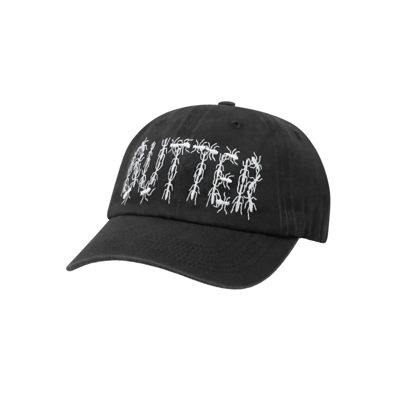 Ants 6 Panel Cap, Washed Black made by Butter