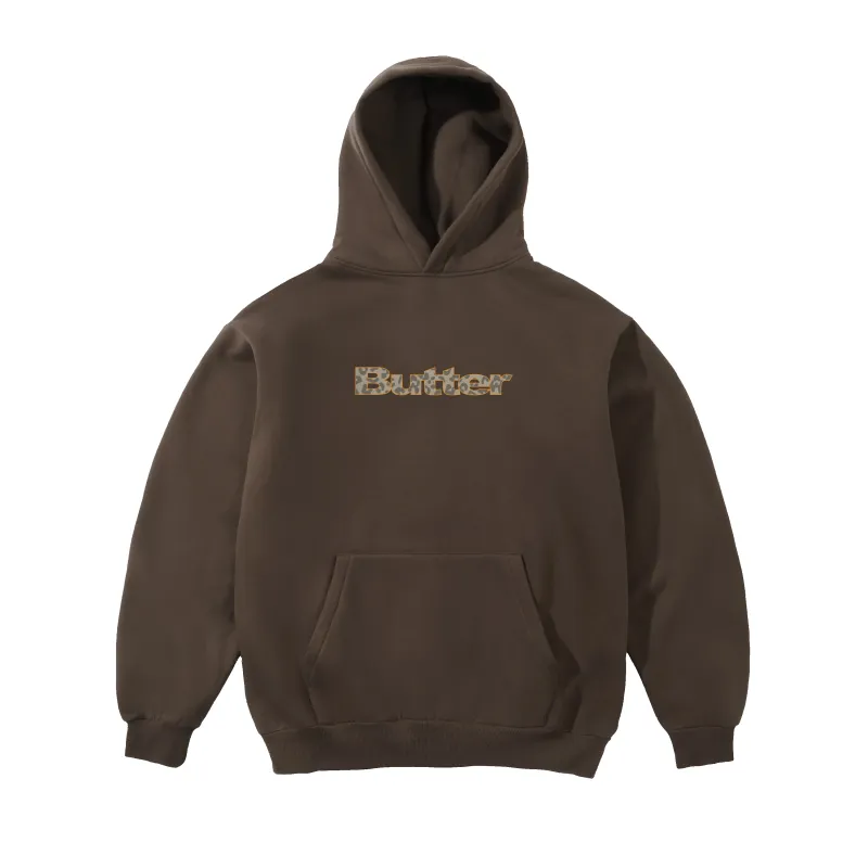 Leopard Print Logo Pullover Hood, Brown made by Butter