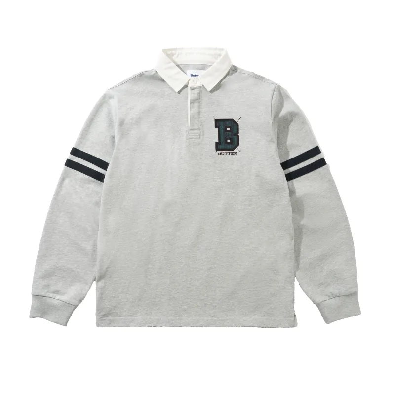 Applique Rugby Polo, Heather made by Butter