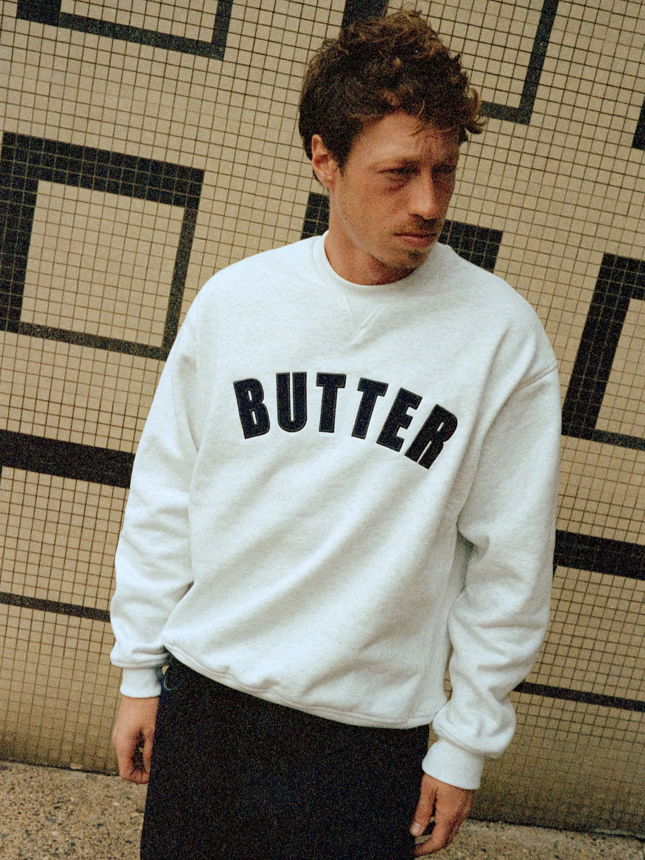 Arc Applique Crewneck, Ash sold by Butter product image thumbnail 2
