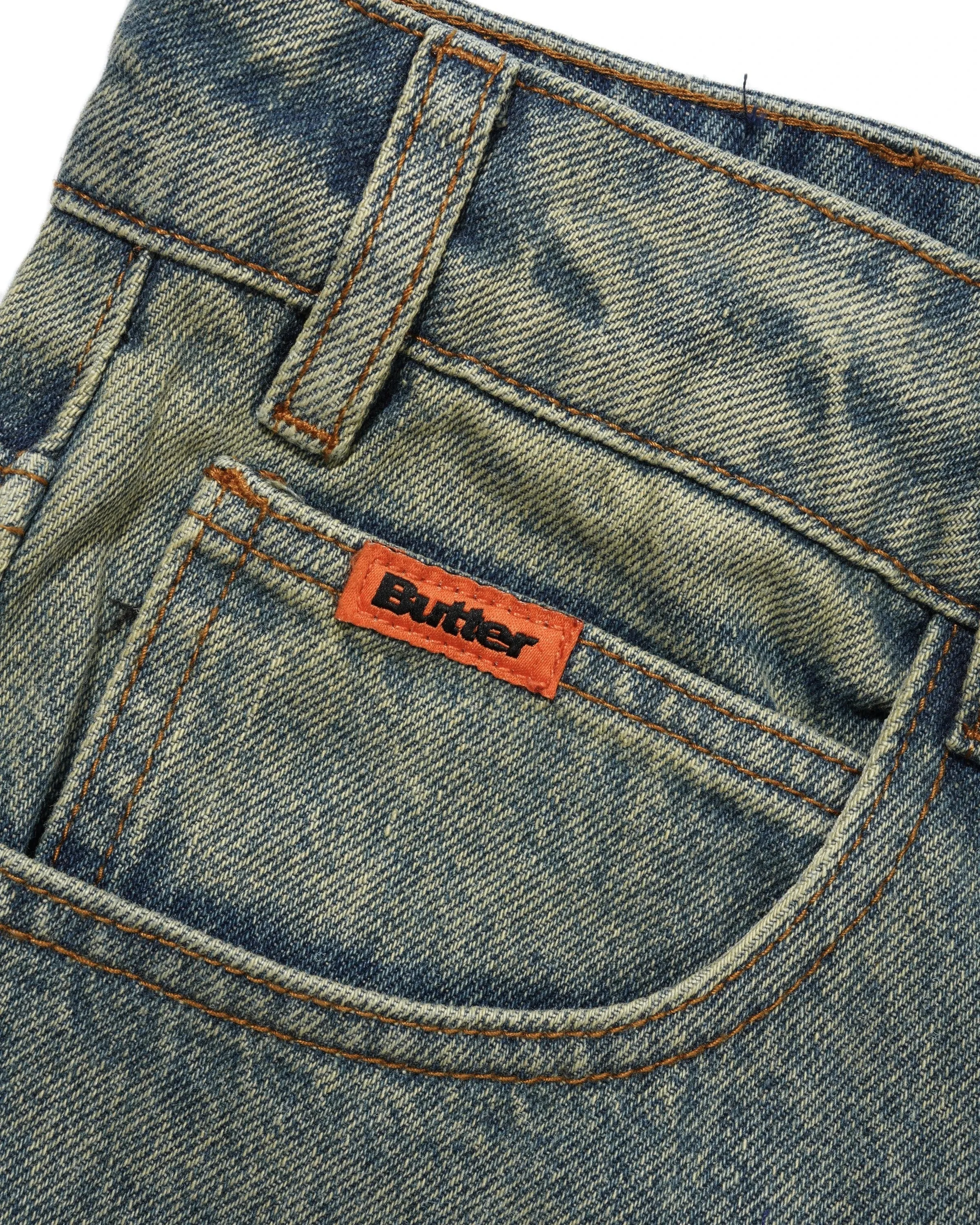 Straight Leg Denim Jeans, Distressed Mid Blue sold by Butter product image thumbnail 4