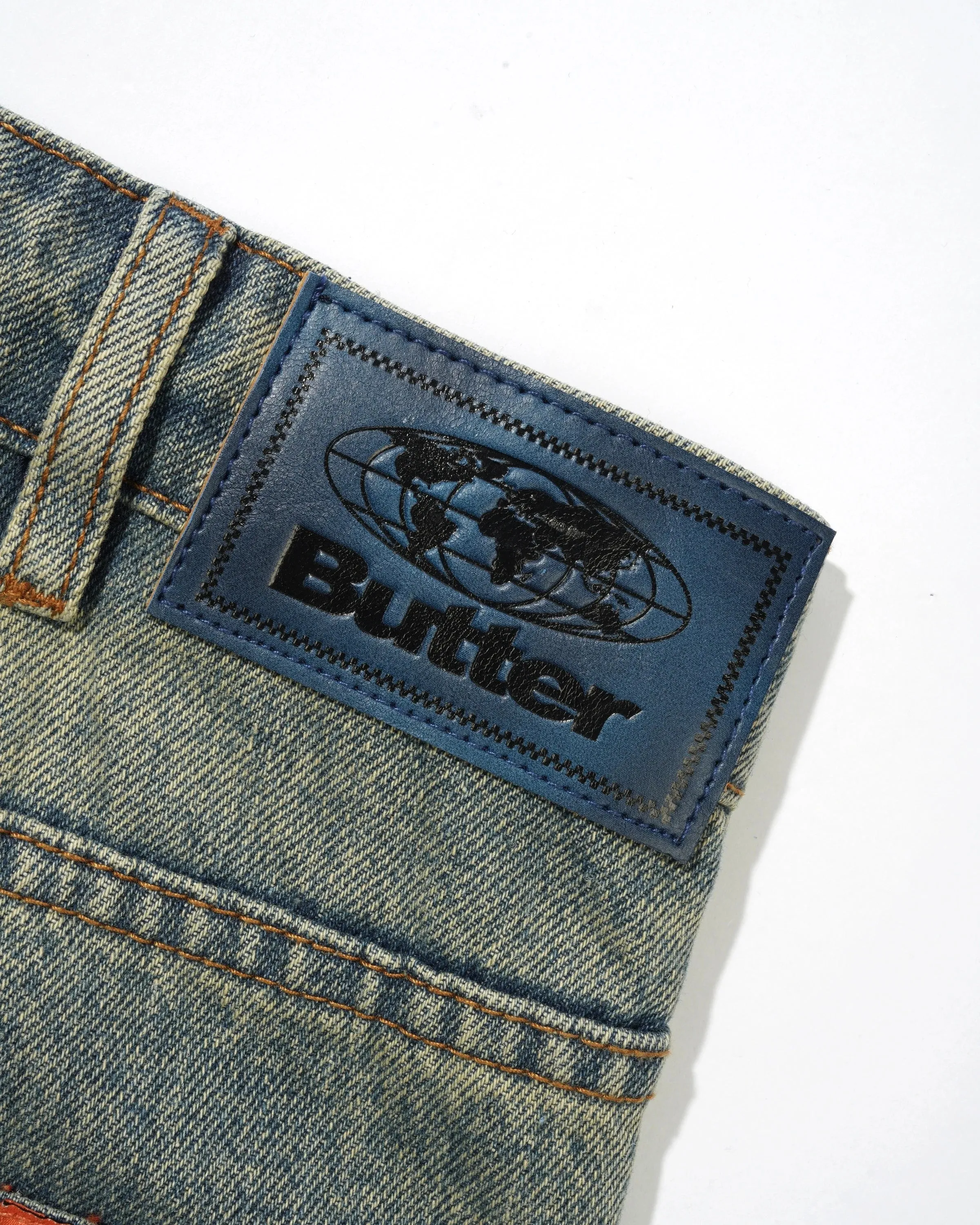 Straight Leg Denim Jeans, Distressed Mid Blue sold by Butter product image thumbnail 5