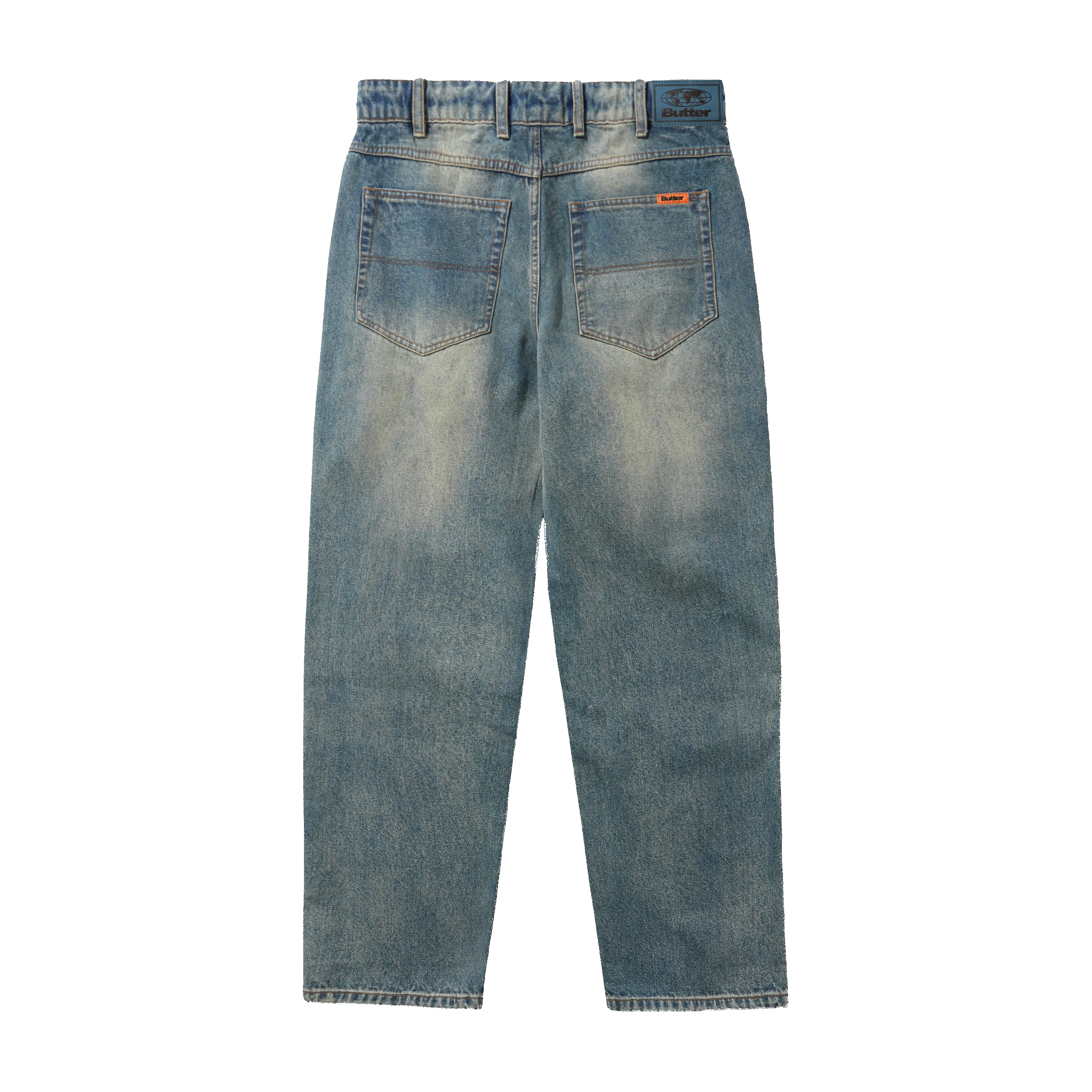 Straight Leg Denim Jeans, Distressed Mid Blue sold by Butter product image thumbnail 2
