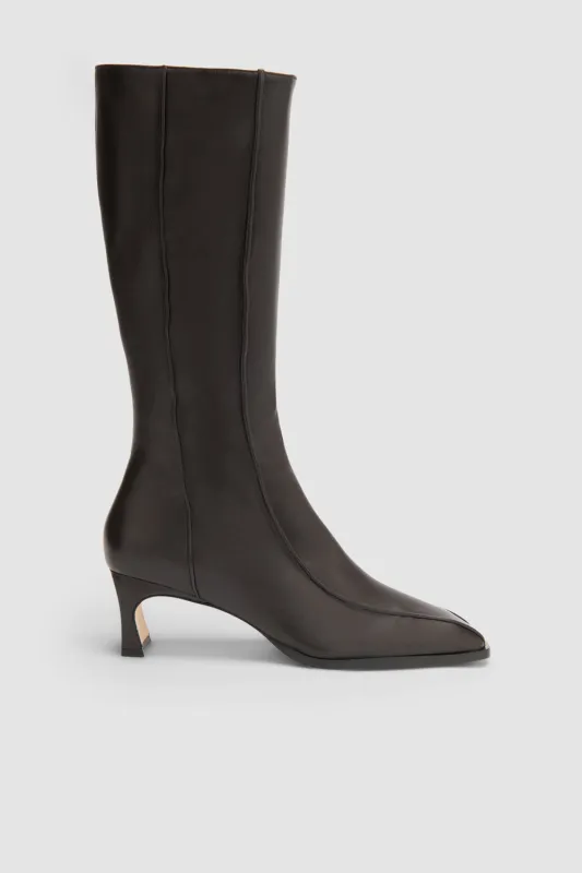 Nieves Ristretto Lamb Nappa Leather Knee-High Boot sold by BY FAR