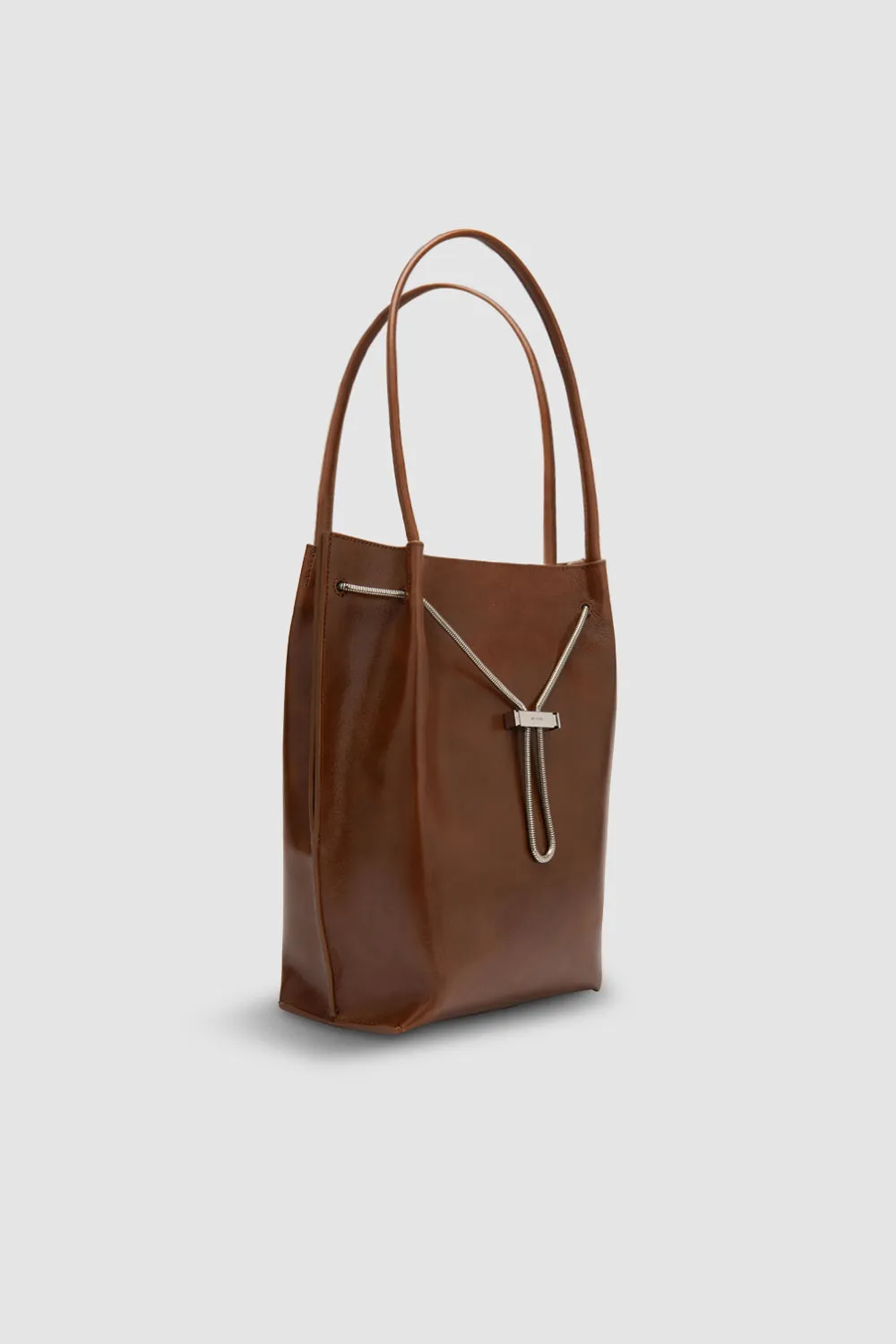 Kayla Tan Distressed Leather Shoulder Bag sold by BY FAR product image thumbnail 2