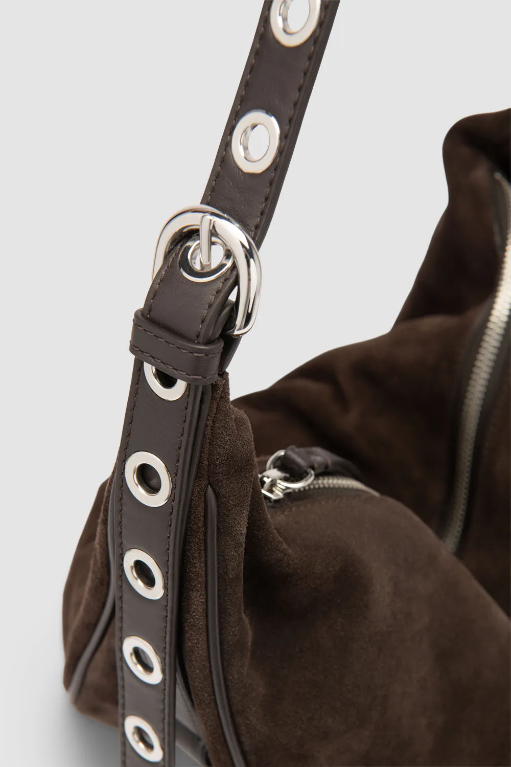 Trayana Ristretto Suede and Nappa Leather Crossbody Bag sold by BY FAR product image thumbnail 3