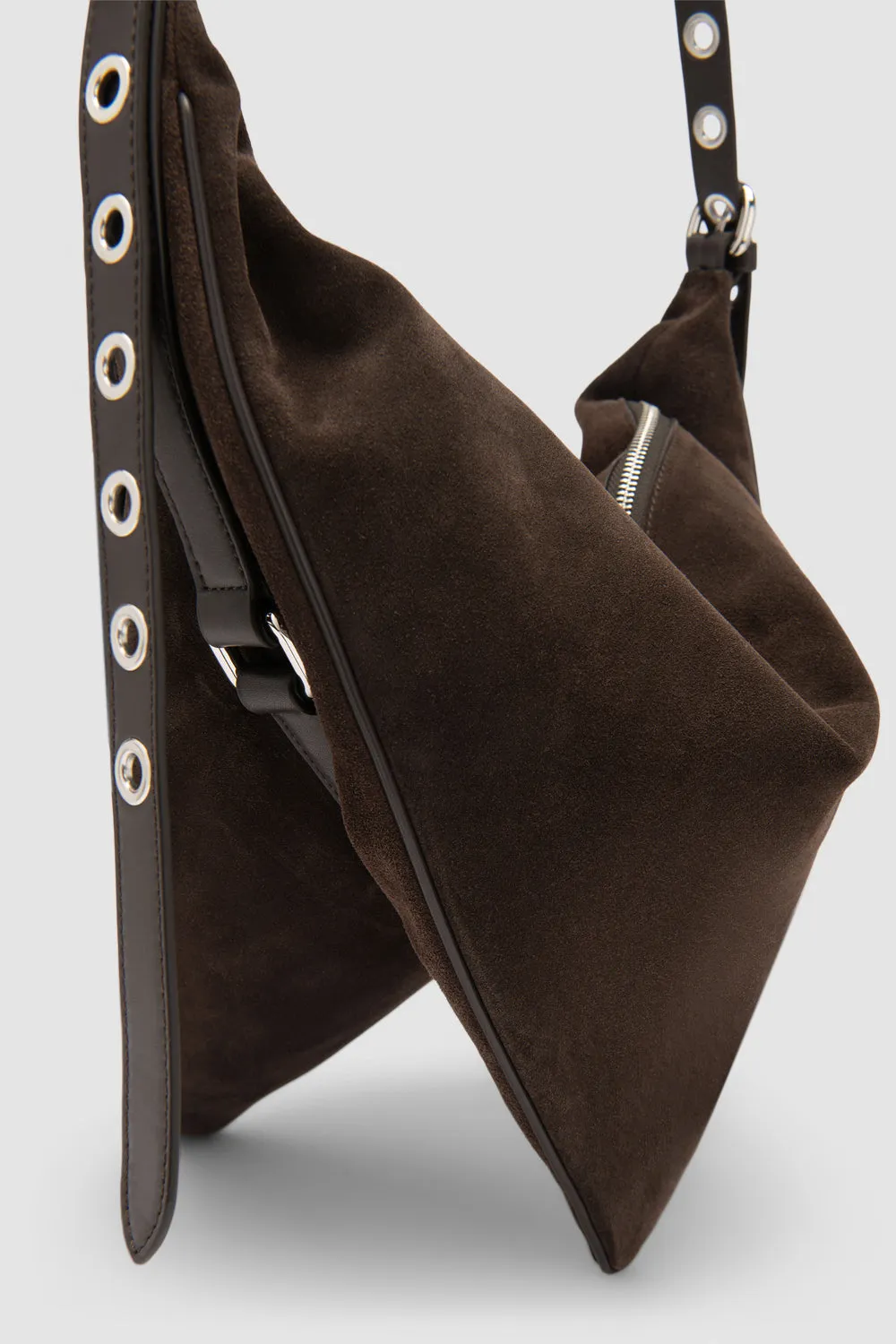 Trayana Ristretto Suede and Nappa Leather Crossbody Bag sold by BY FAR product image thumbnail 4