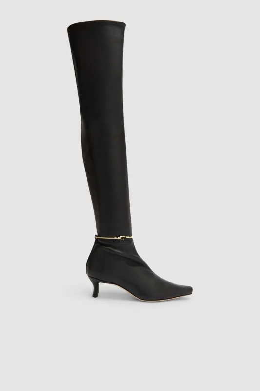 Kitten Stretch Stevie Black Nappa Leather Boot sold by BY FAR
