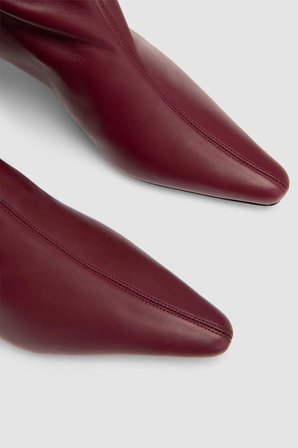 Kitten Stretch Stevie Sour Cherry Nappa Leather Boot sold by BY FAR product image thumbnail 3