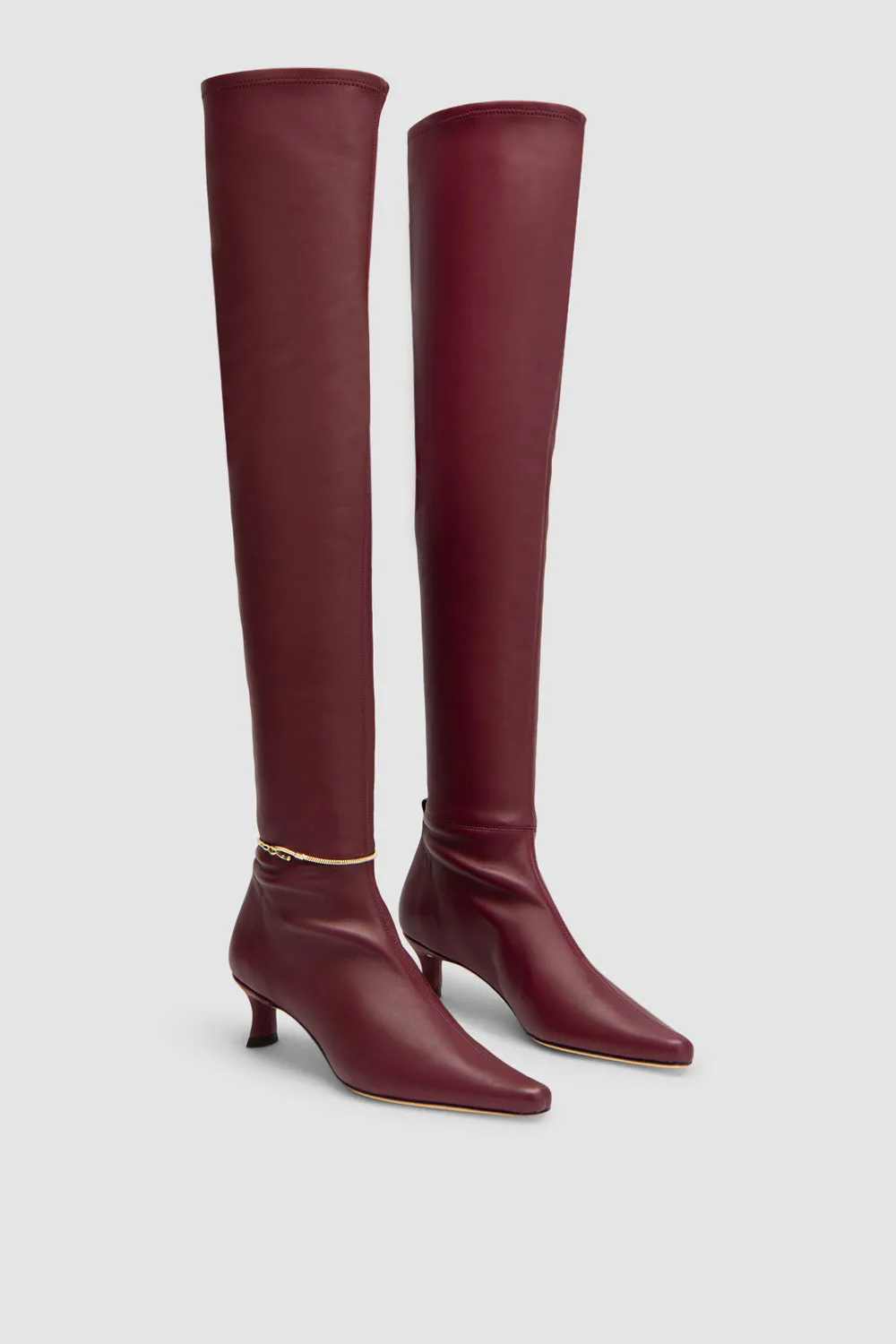 Kitten Stretch Stevie Sour Cherry Nappa Leather Boot sold by BY FAR product image thumbnail 2