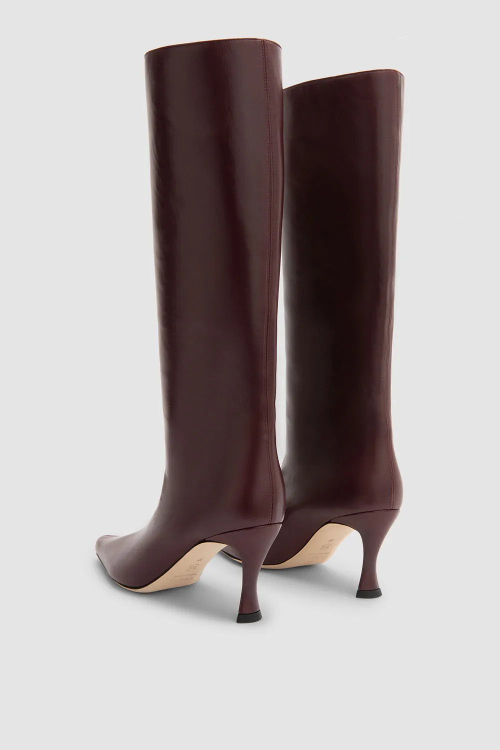 Stevie 42 Sour Cherry Lamb Nappa Leather Knee-High Boot sold by BY FAR product image thumbnail 4