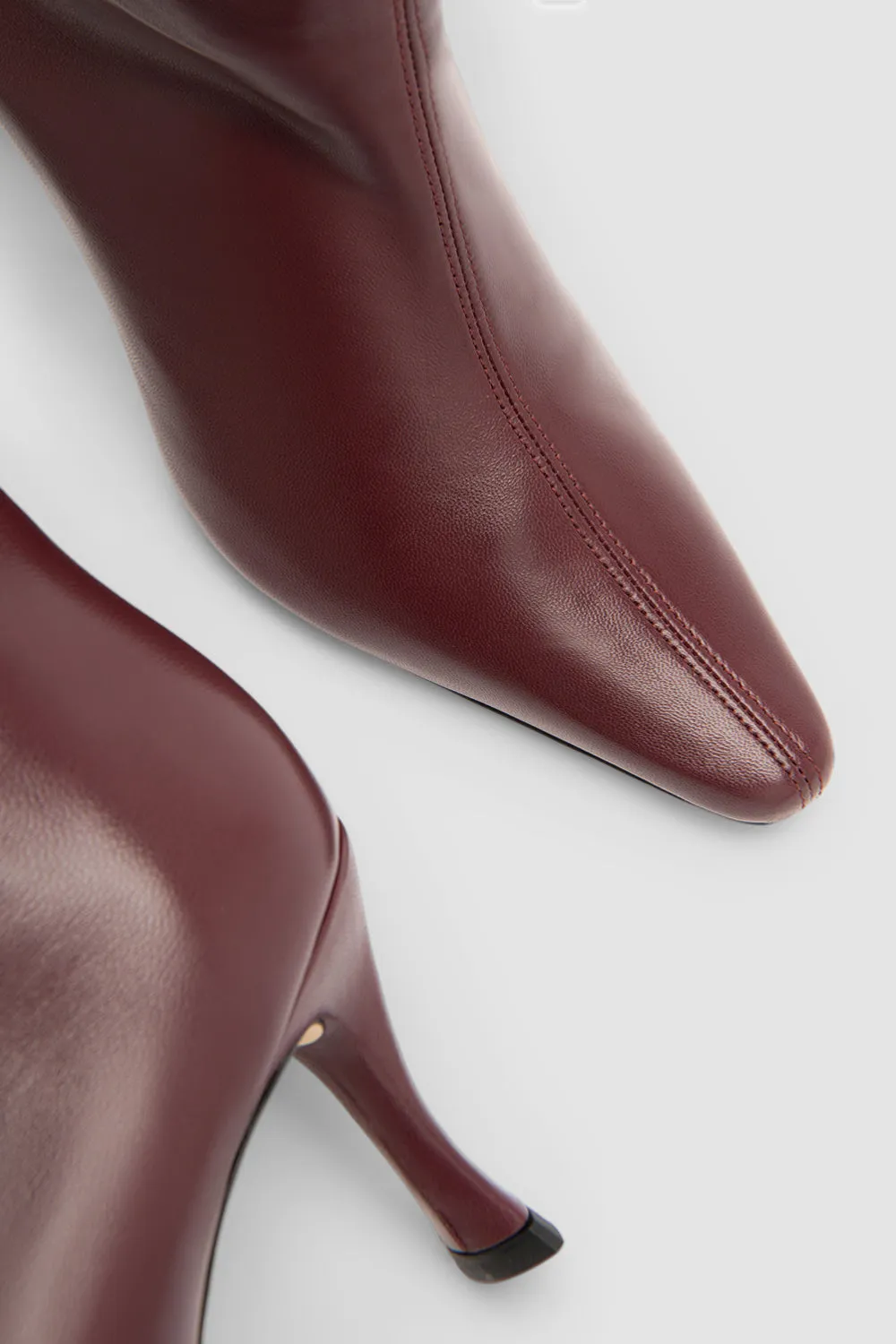 Stevie 42 Sour Cherry Lamb Nappa Leather Knee-High Boot sold by BY FAR product image thumbnail 3