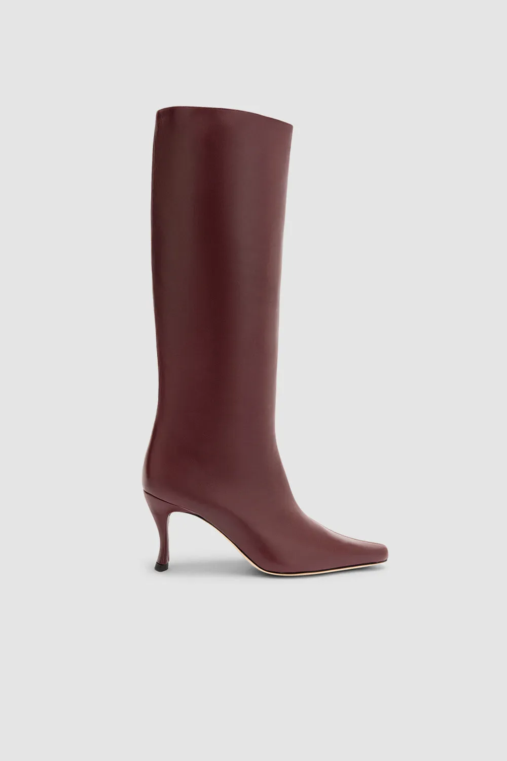Stevie 42 Sour Cherry Lamb Nappa Leather Knee-High Boot sold by BY FAR