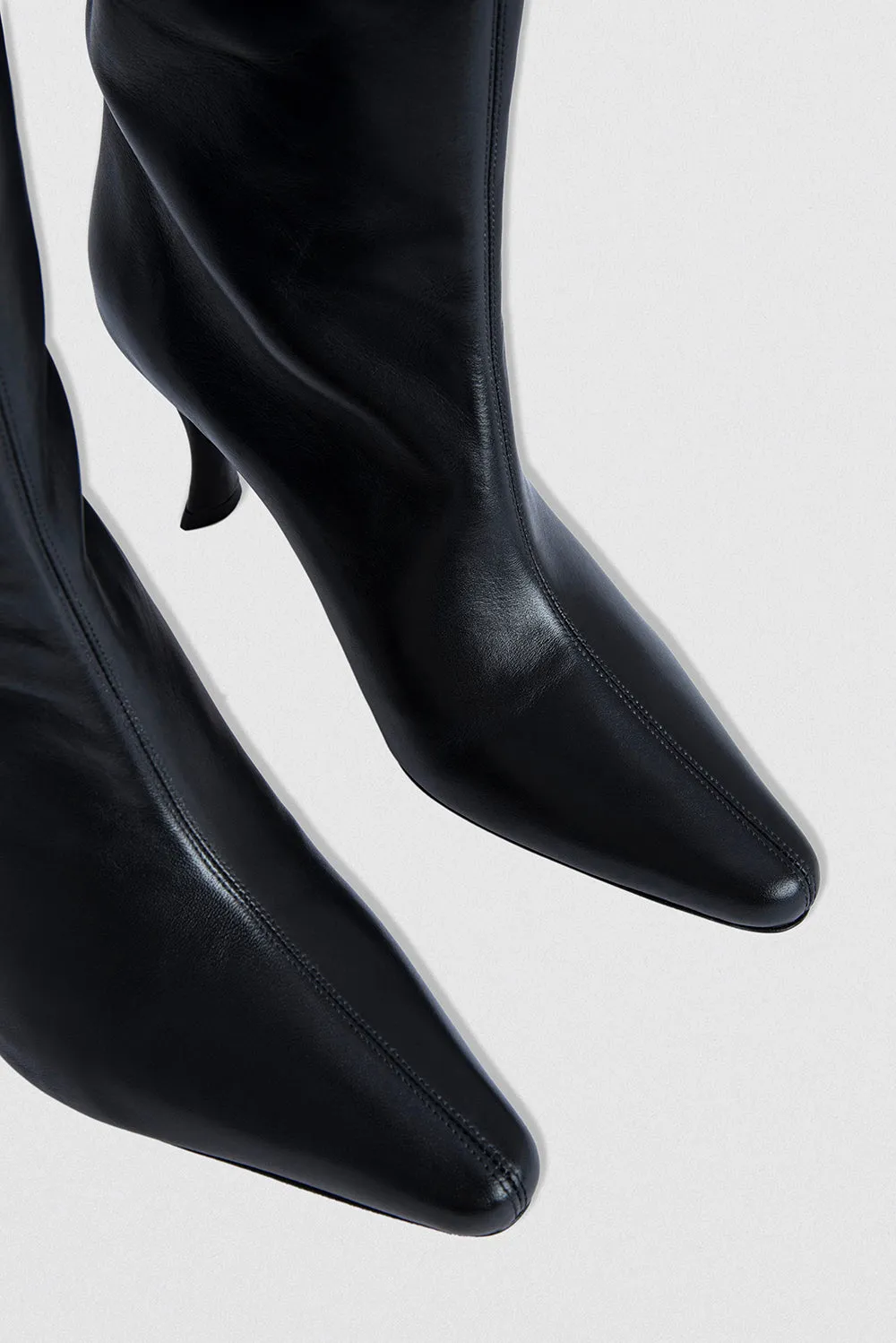 Stevie 42 Black Smooth Calf Leather Knee-High Boot sold by BY FAR product image thumbnail 3