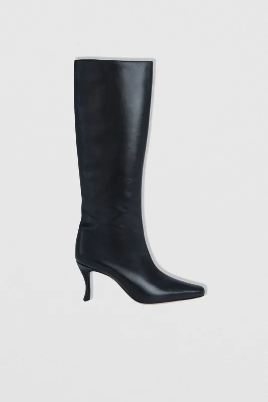 Stevie 42 Black Smooth Calf Leather Knee-High Boot sold by BY FAR